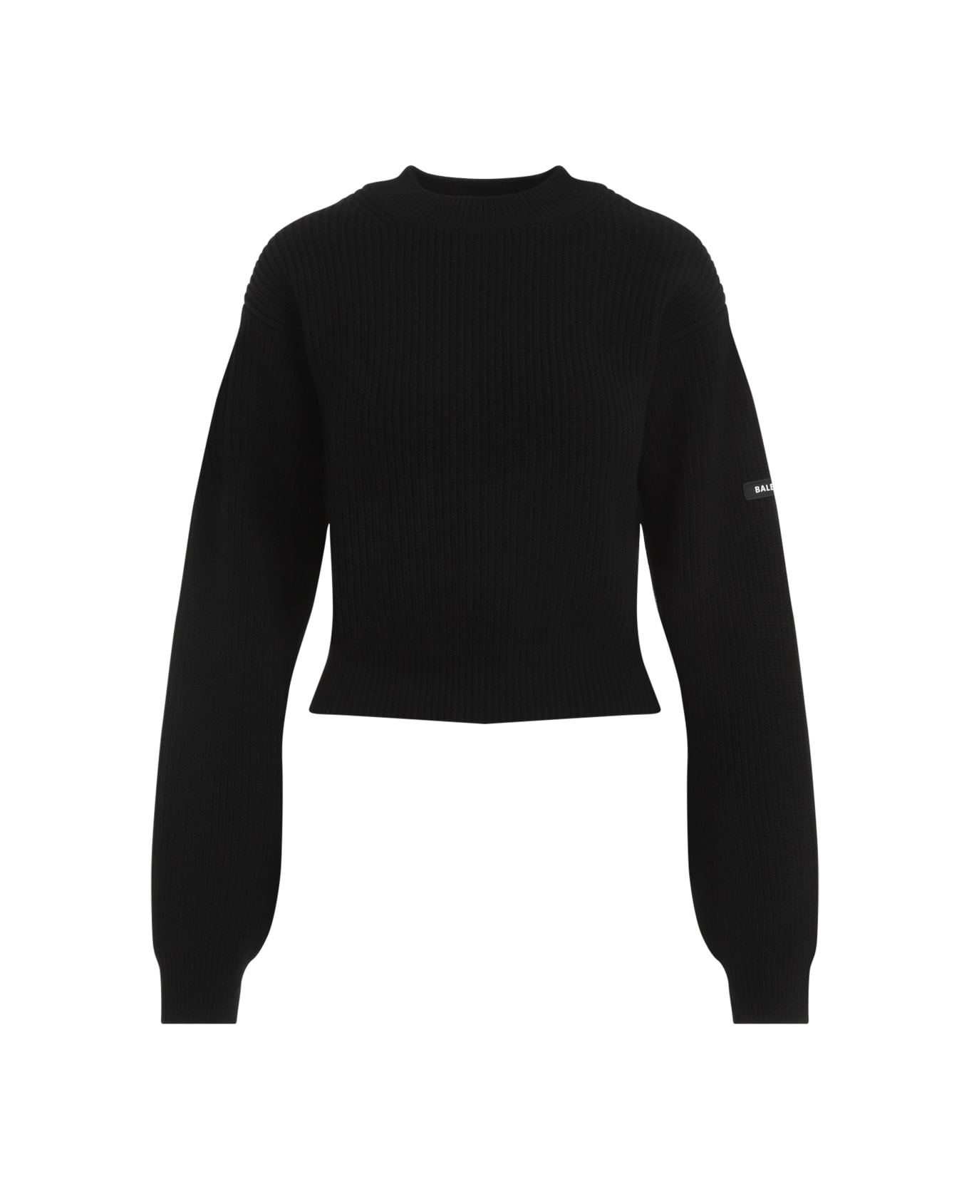 Balenciaga Cropped Sweater - Black