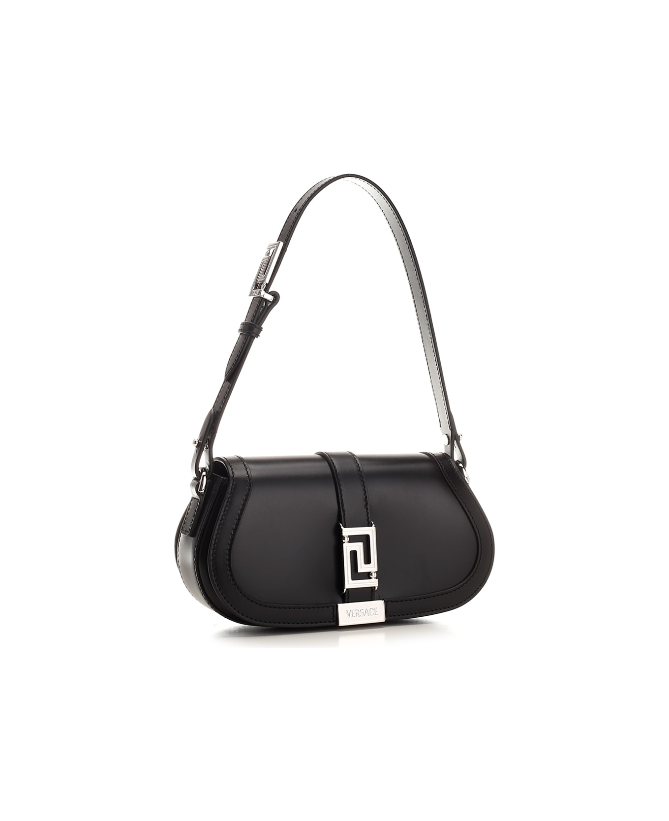 Versace Greca Goddess Mini Leather Shoulder Bag - P Black Palladium
