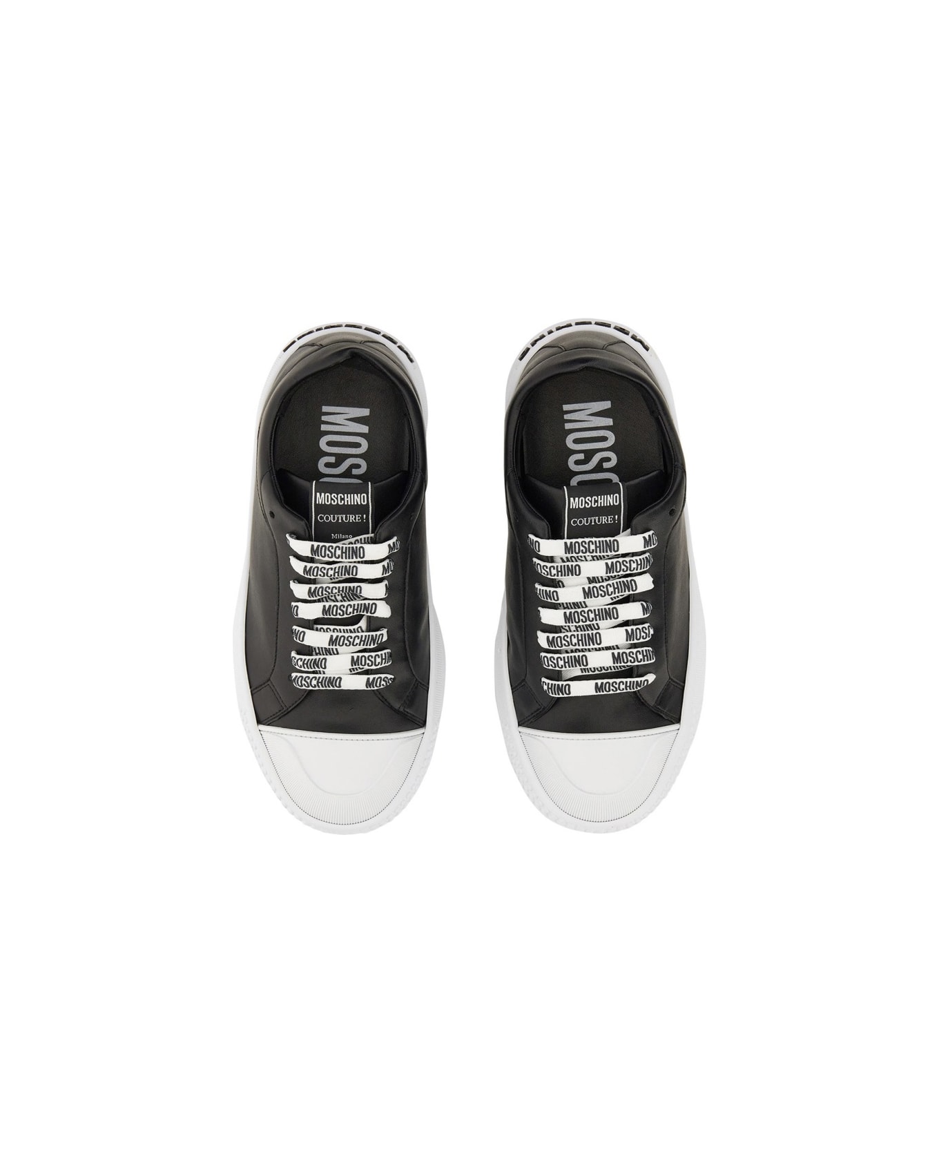 Moschino Sneaker With Logo - BLACK