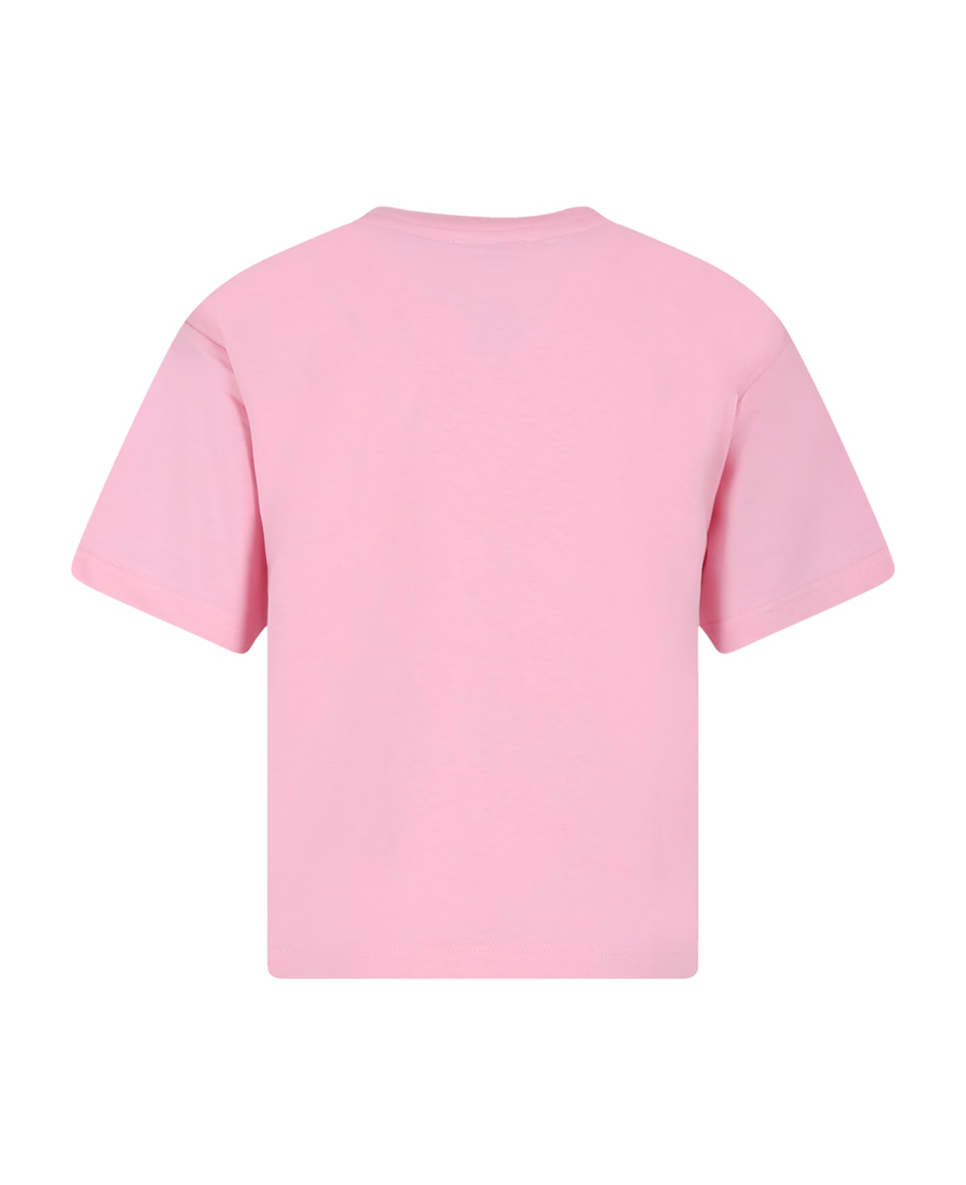 Little Marc Jacobs Pink T-shirt For Girl With Logo - Pink