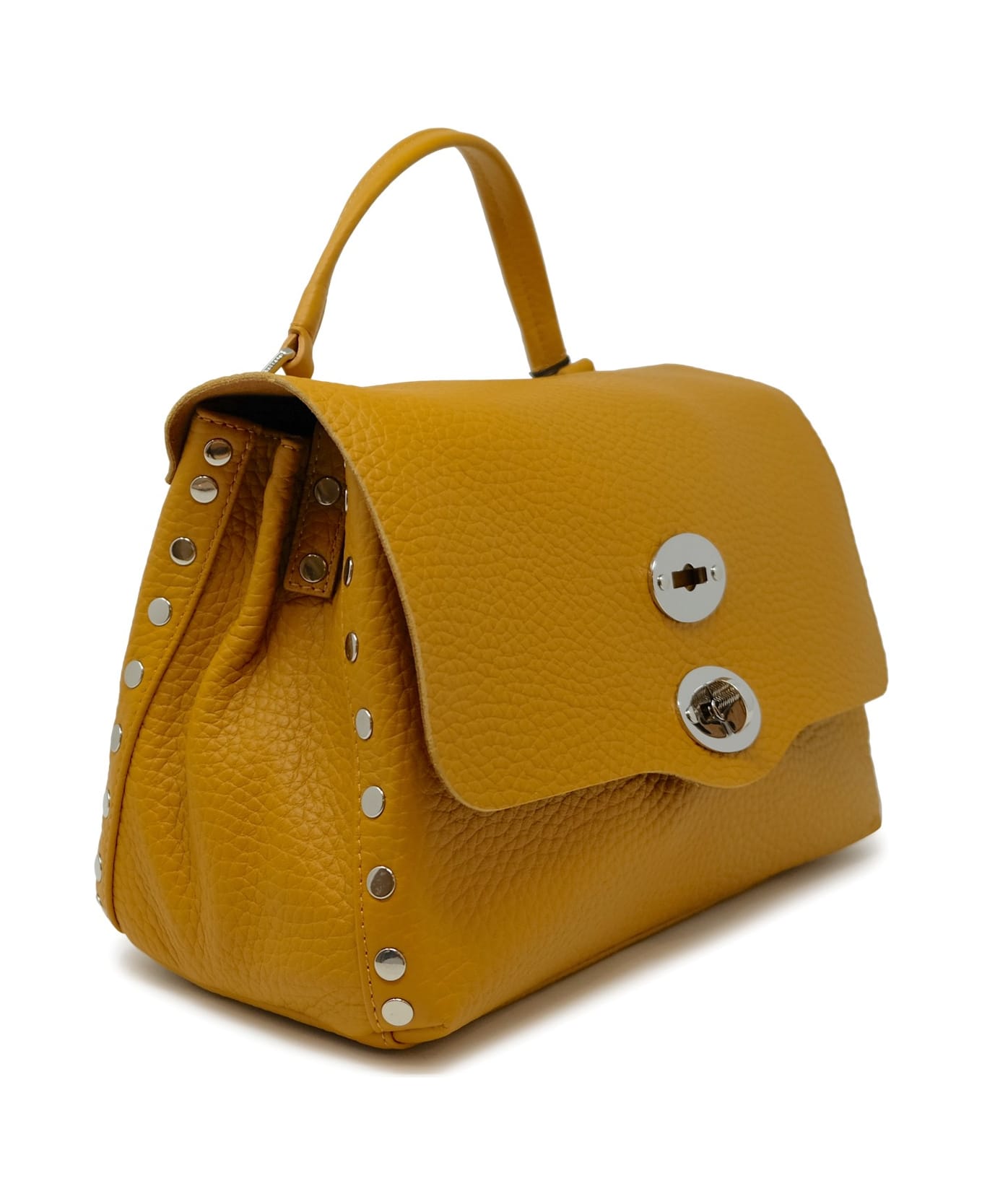 Zanellato 068090-01120000-z1050 Yellow Giallone Postina Centauro S Leather Handbag - YELLOW