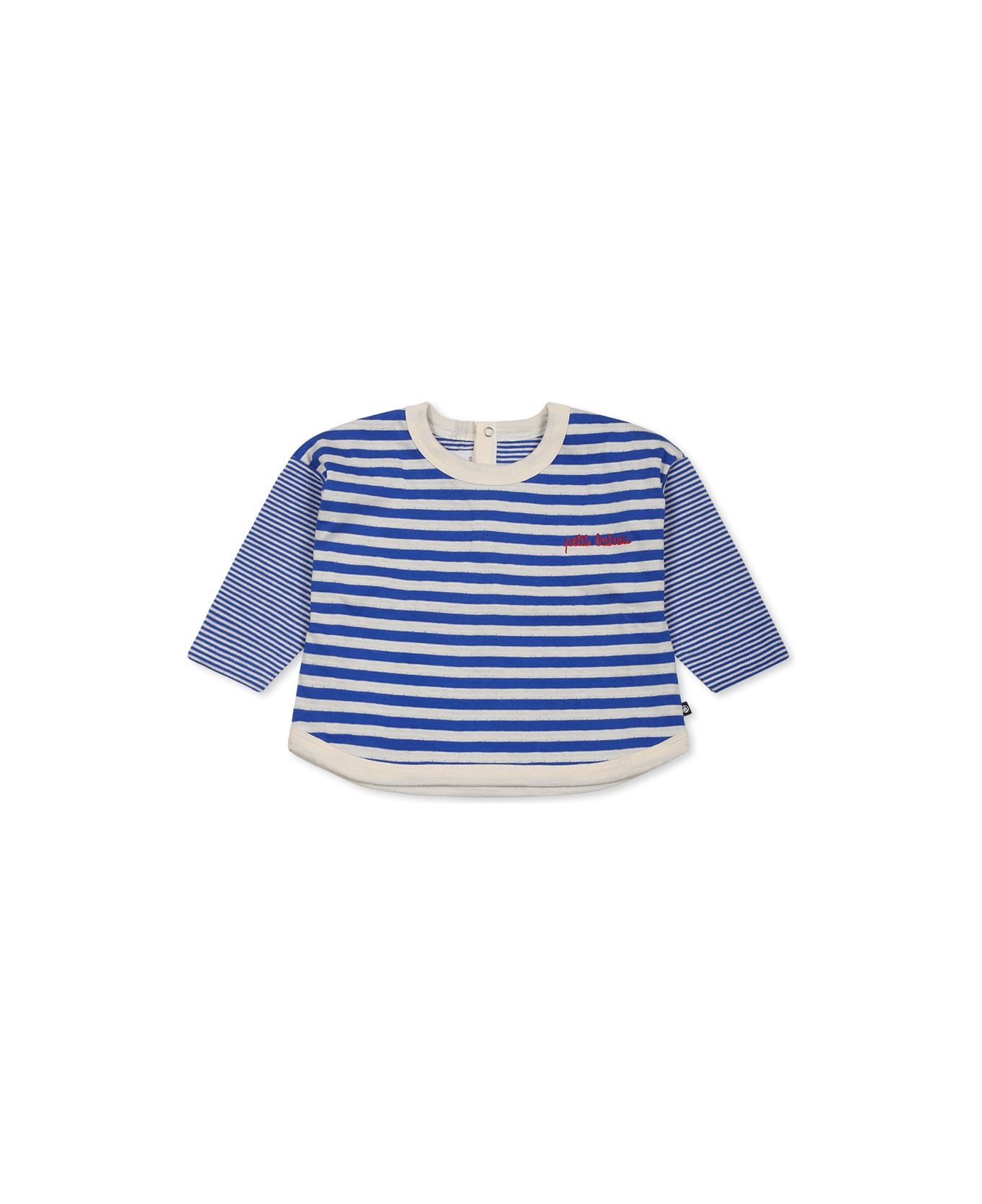 Petit Bateau Light Blue T-shirt For Babykids With Logo - Light Blue