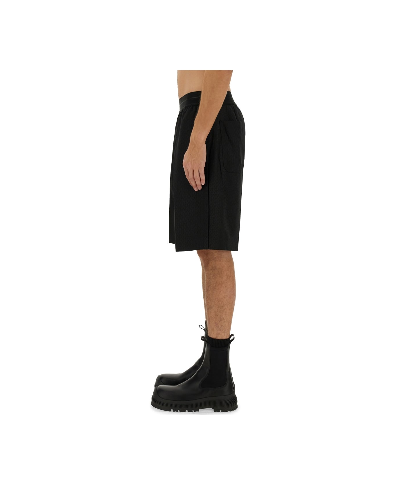 Helmut Lang Short Car Tailored - BLACK