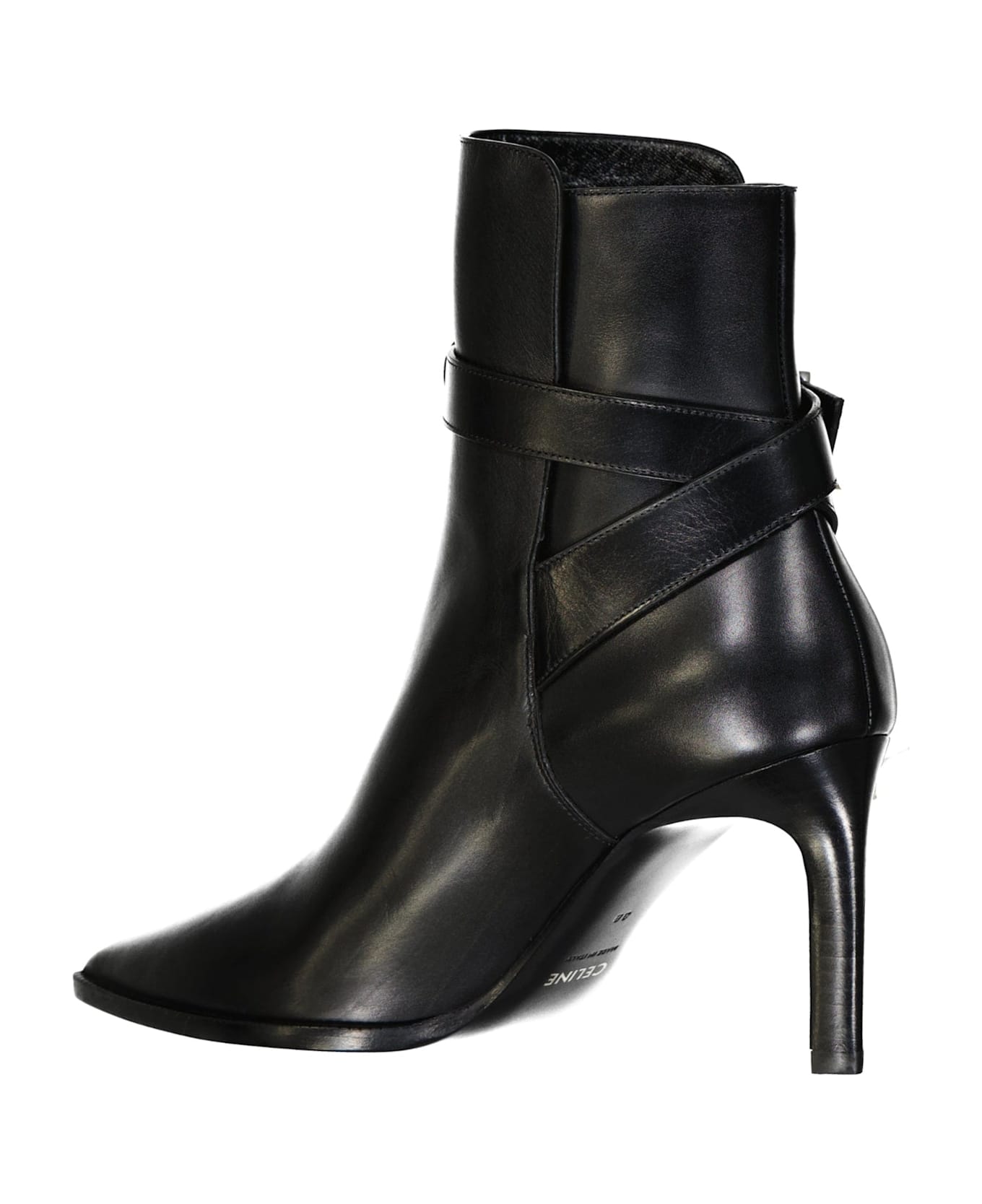 Celine Jodphur Leather Boots - Black