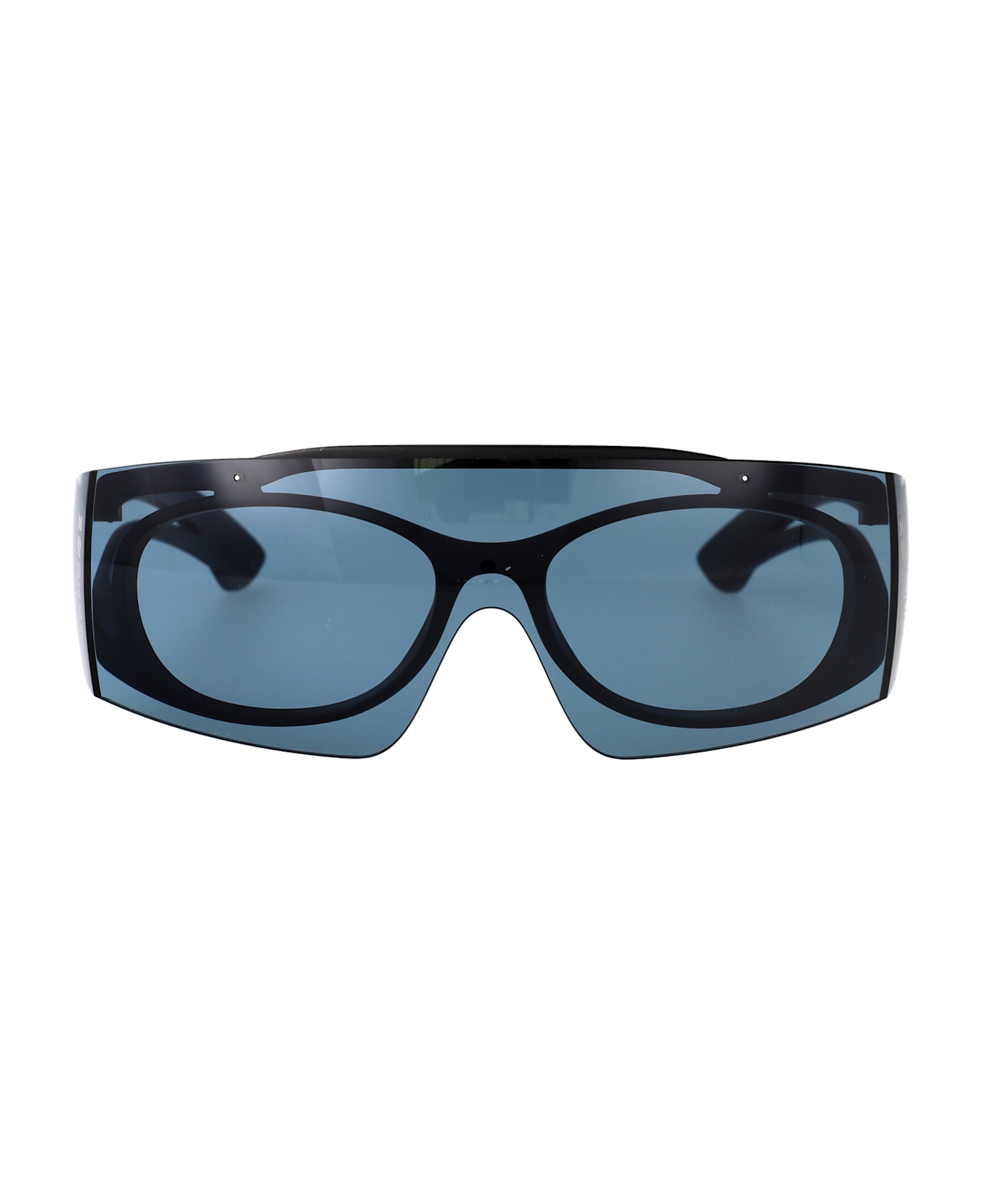 Alexander McQueen Eyewear Am0489s Sunglasses - BLACK-BLACK-BLUE