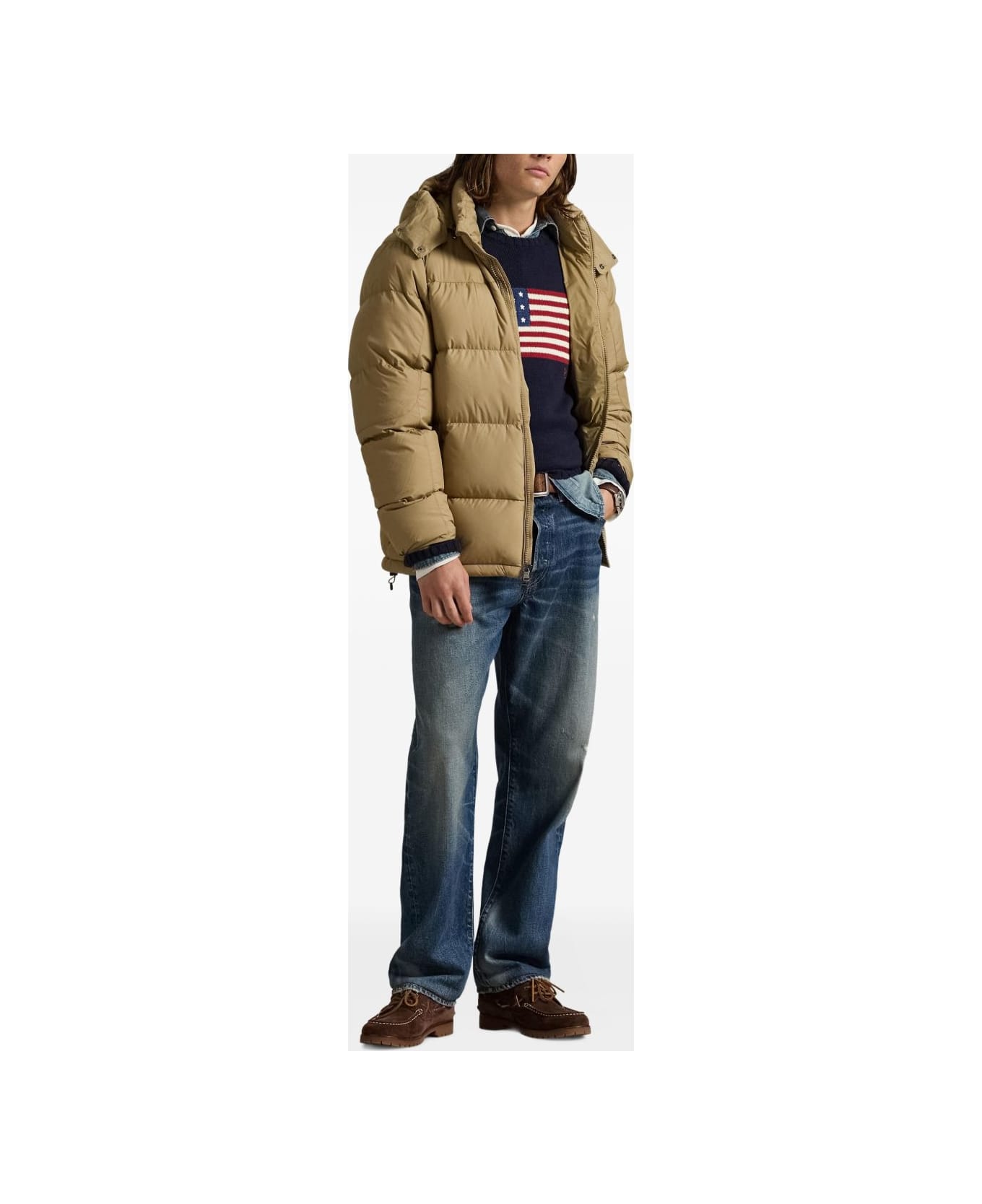 Polo Ralph Lauren Hooded Down Jacket - Beige