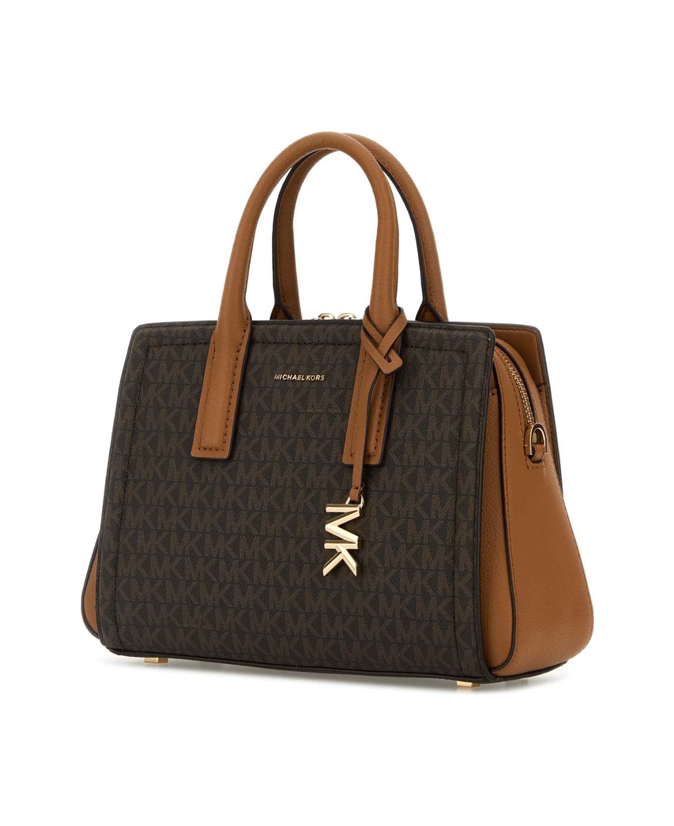 Michael Kors Printed Canvas Small Laila Handbag - BRNACORN