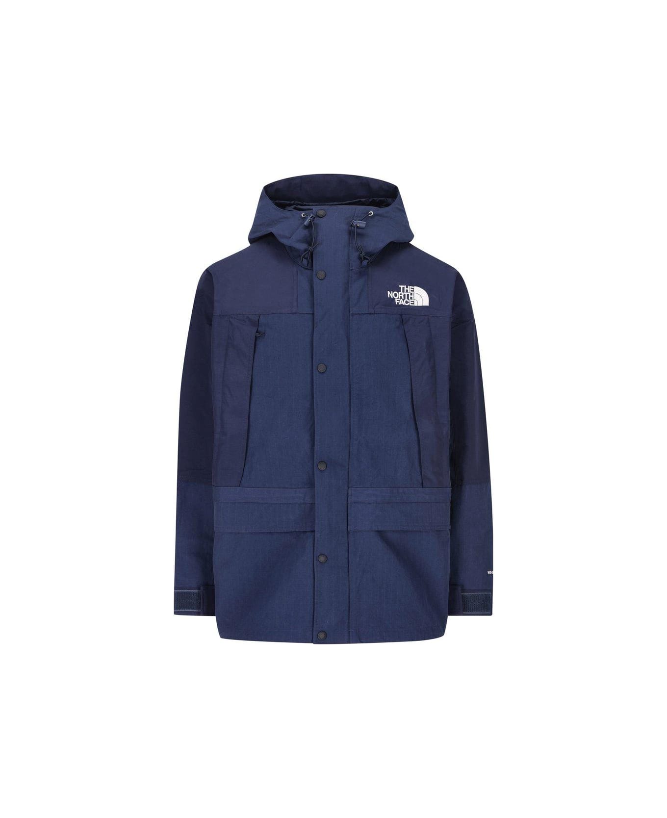The North Face Ripstop Mountain Logo Embroidered Hooded Jacket - BLUE ジャケット