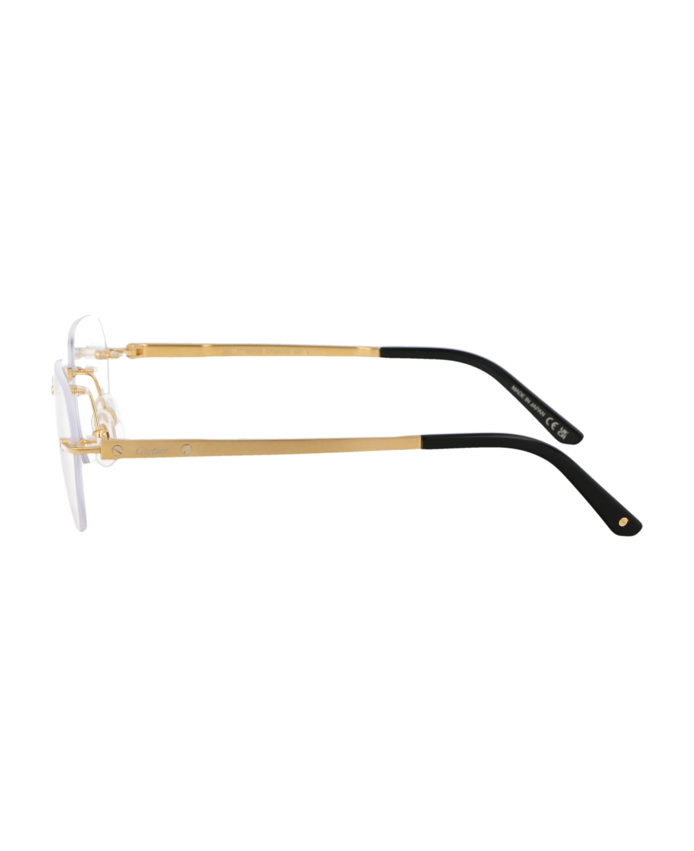 Cartier Eyewear Ct0407o Glasses - 001 GOLD GOLD TRANSPARENT