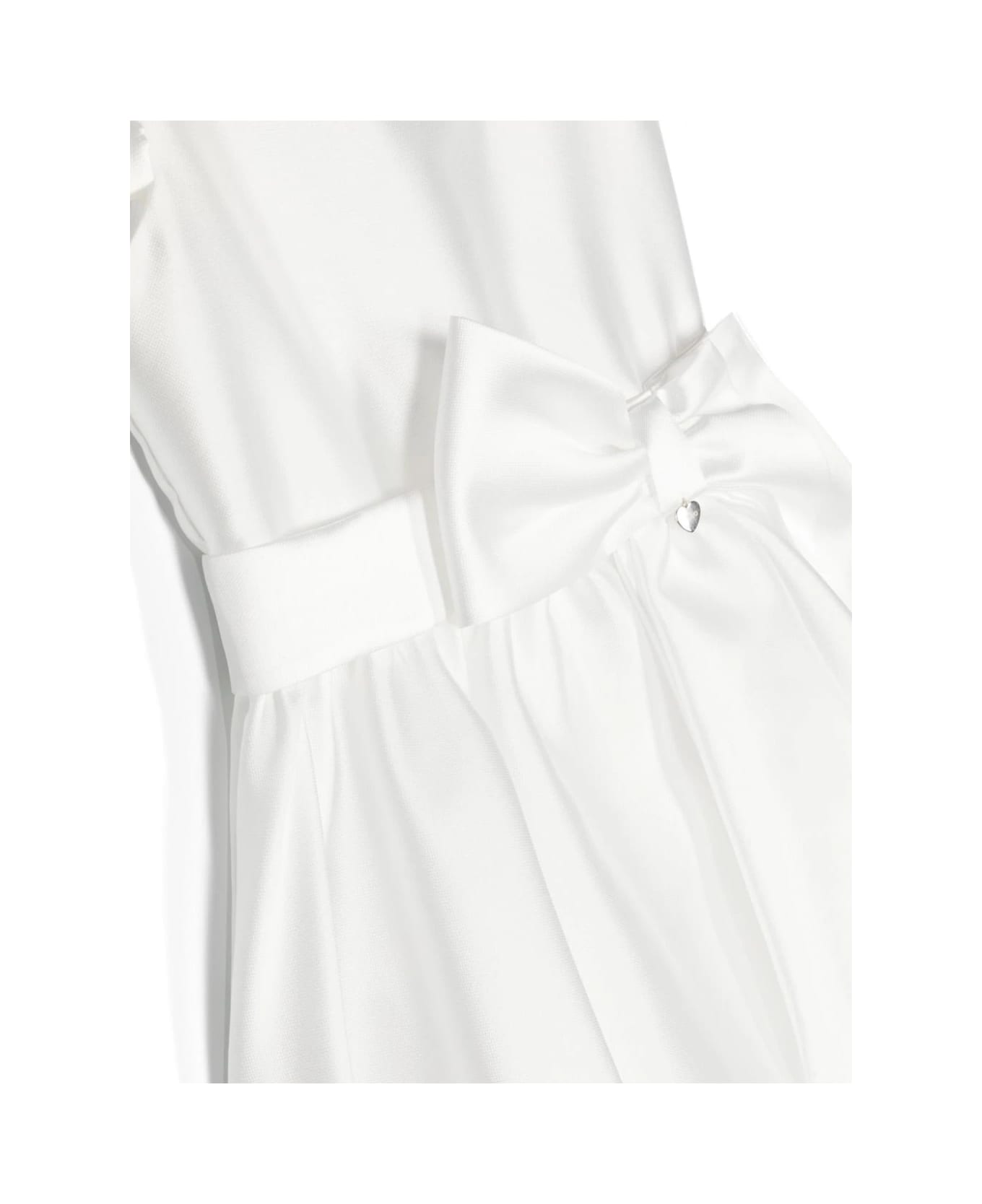 Amaya Arzuaga Dress With Oversized Bow - White