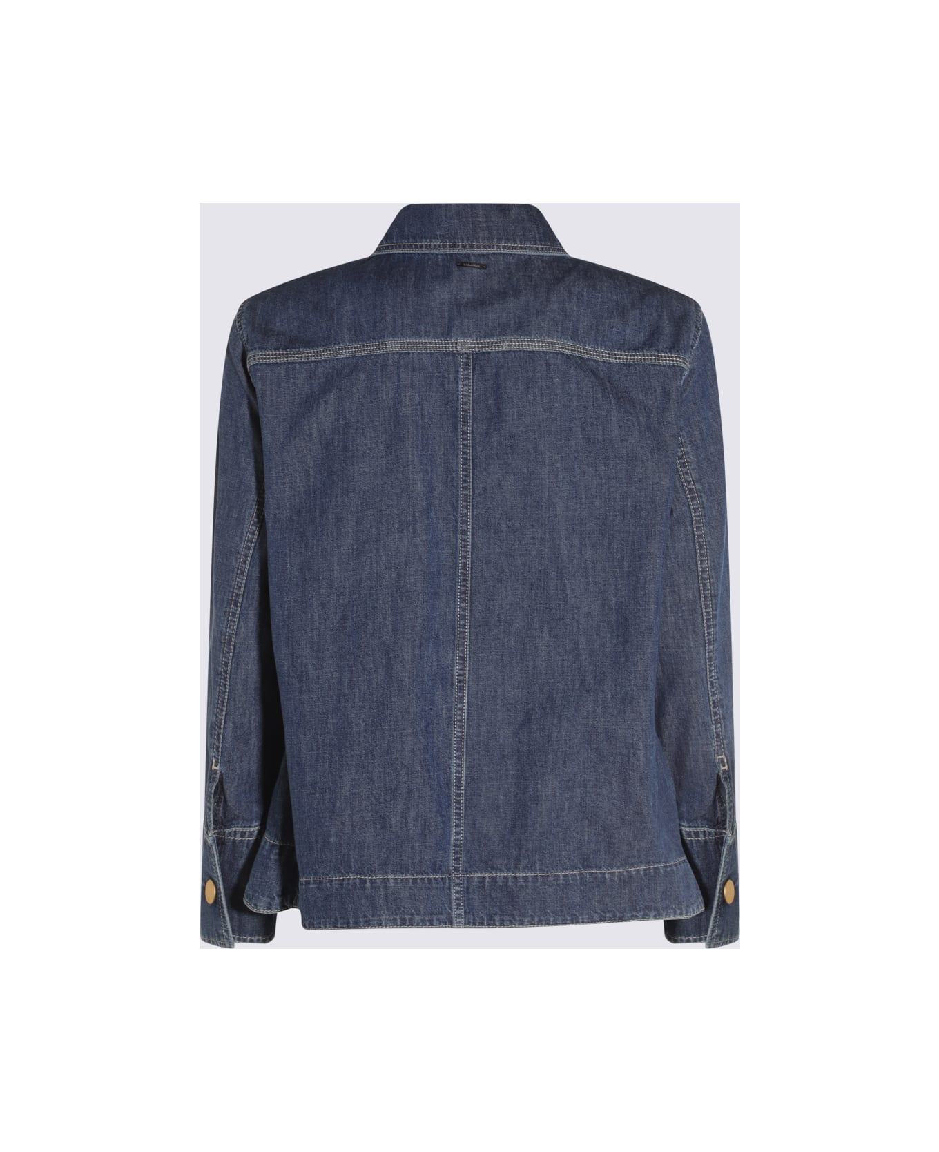 
S Max Mara Blue Cotton Giulietta Denim Jacket - Blue