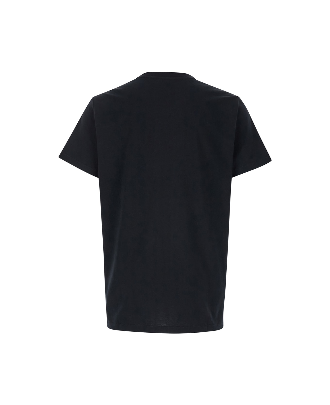 Balmain Gold Kiss Print Logo T.shirt Classic Fit - Ead Black Or