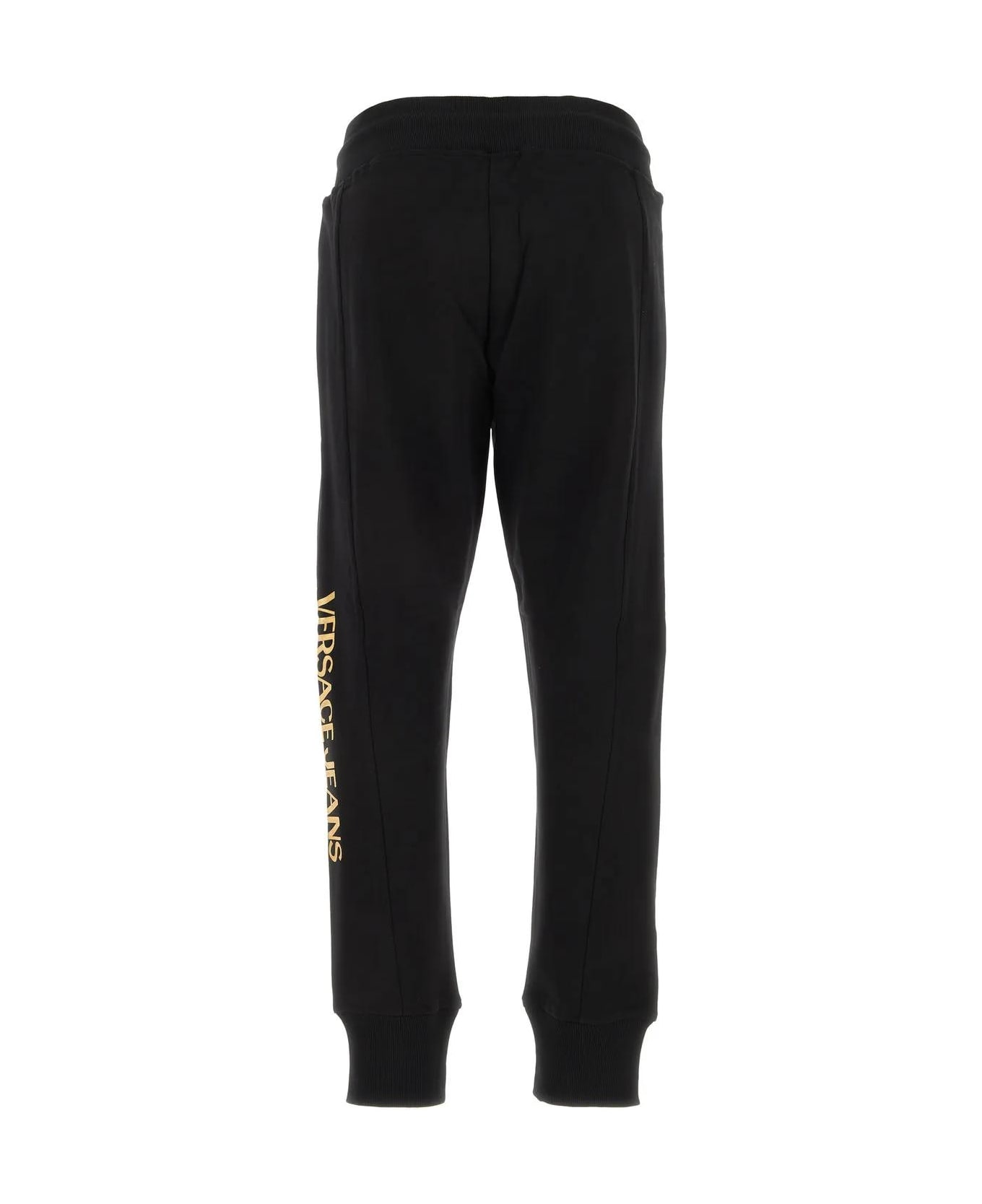Versace Jeans Couture Cotton Joggers - Black, gold スウェットパンツ