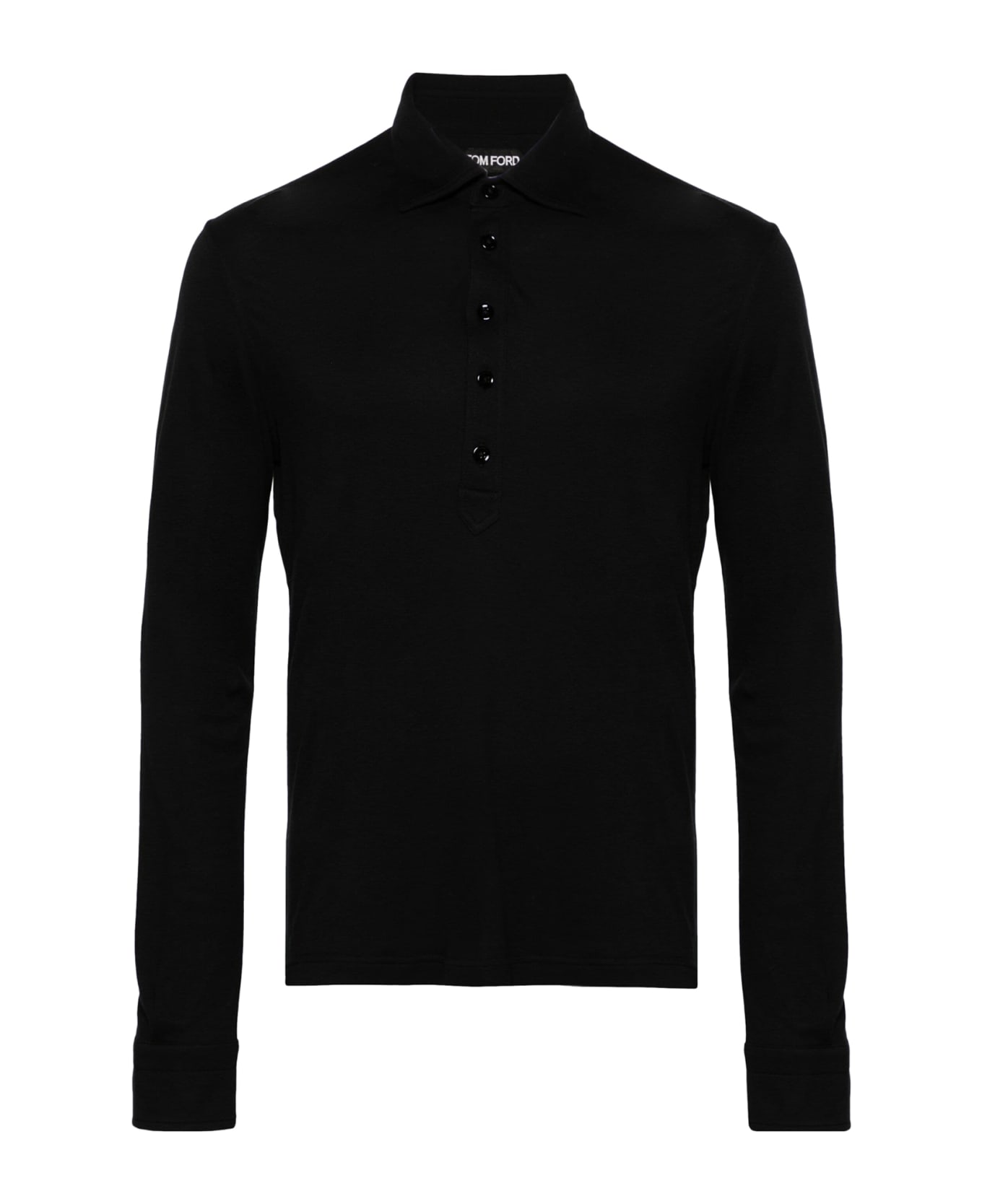 Tom Ford Cut And Sewn Polo Shrt Knitted - Black