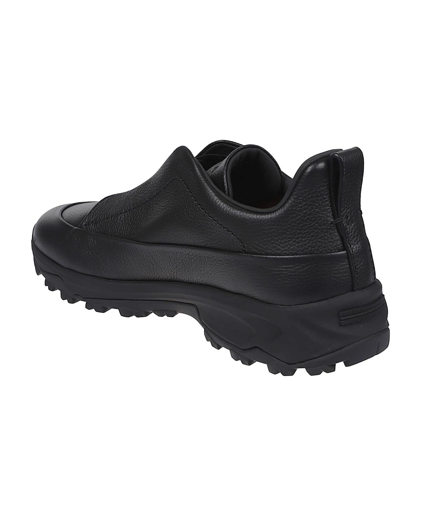 Zegna Triple Stitch Monte Low Top Sneakers - Ner Nero