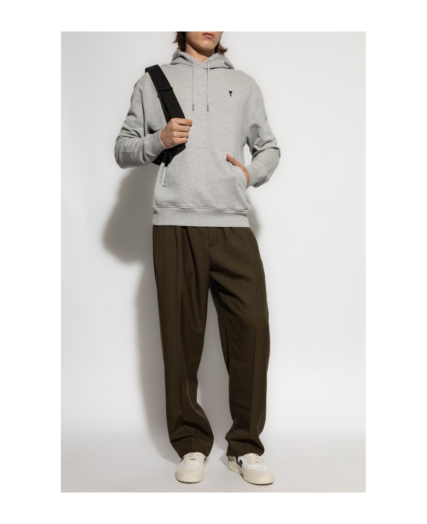 Ami Alexandre Mattiussi Sweatshirt With Logo - GREY