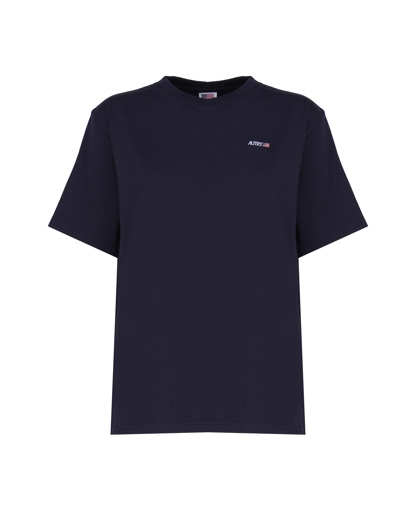 Autry T-shirt With Embroidery - Navy Tシャツ