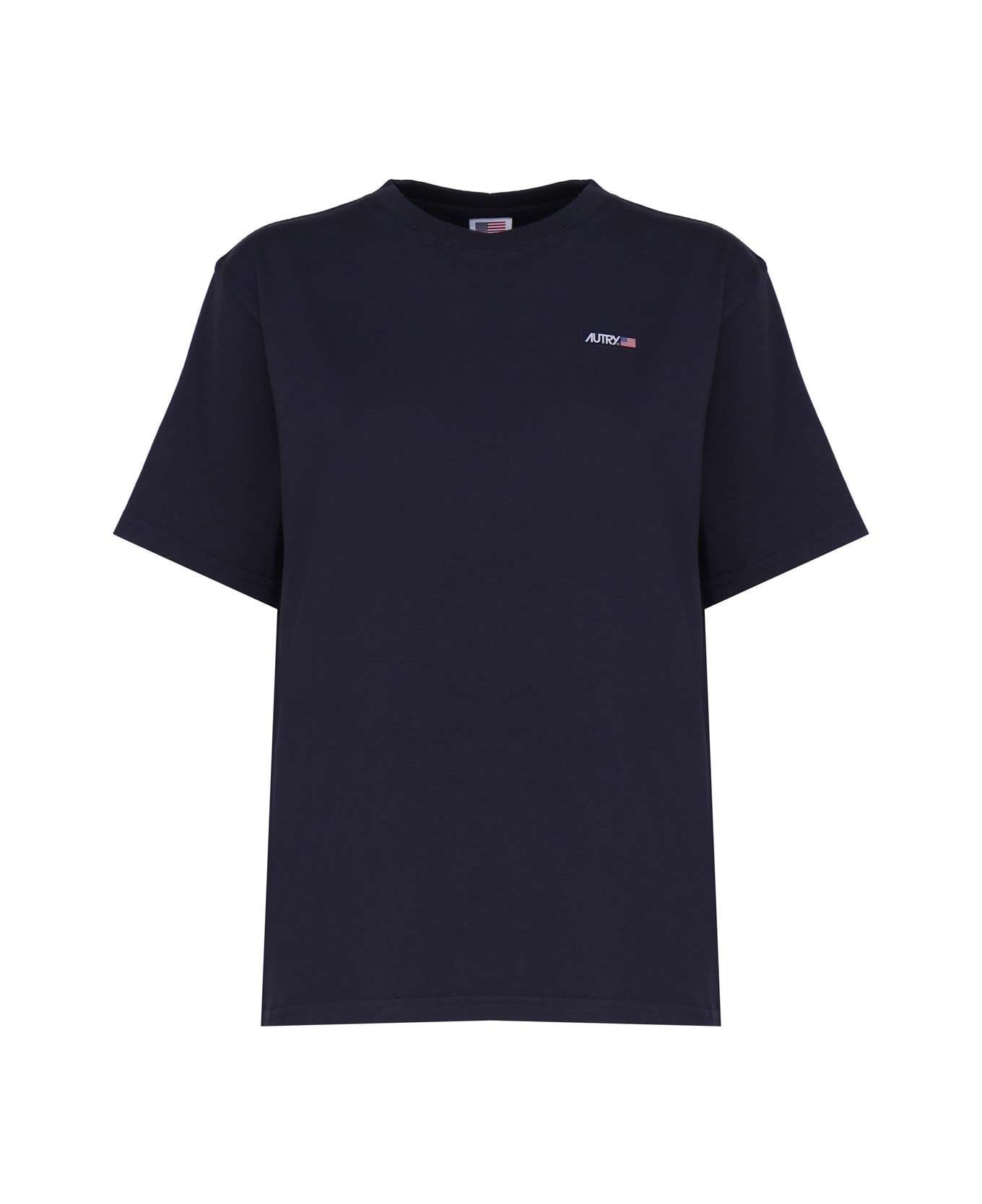 Autry T-shirt With Embroidery - Navy