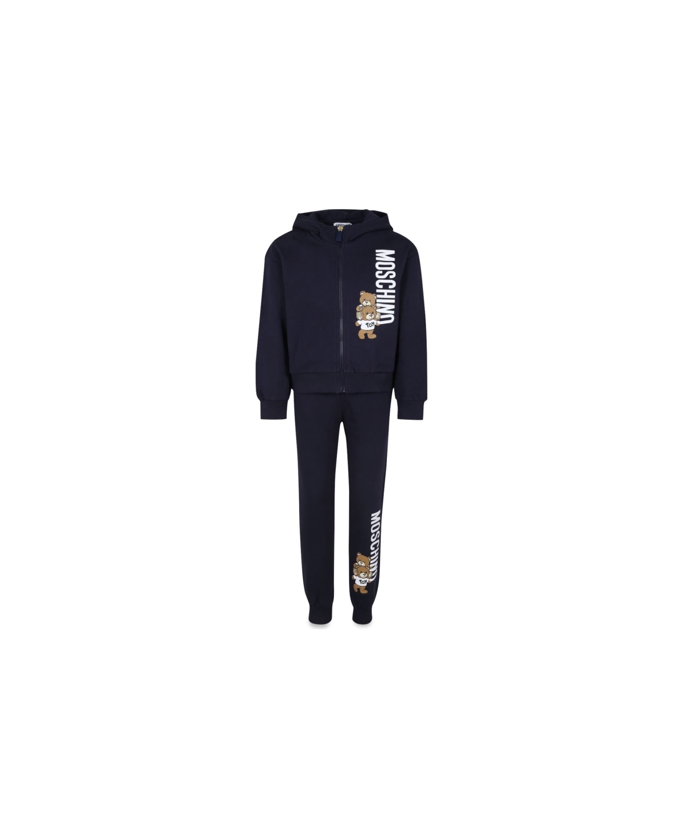 Moschino Sweatshirt W/zip + Pants - BLUE