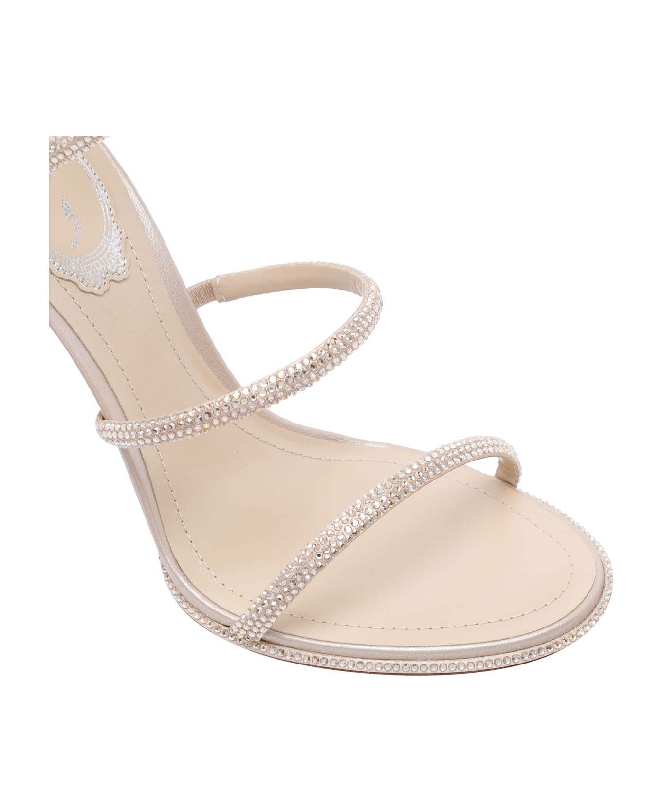 René Caovilla Cleo Pump Sandals - Beige