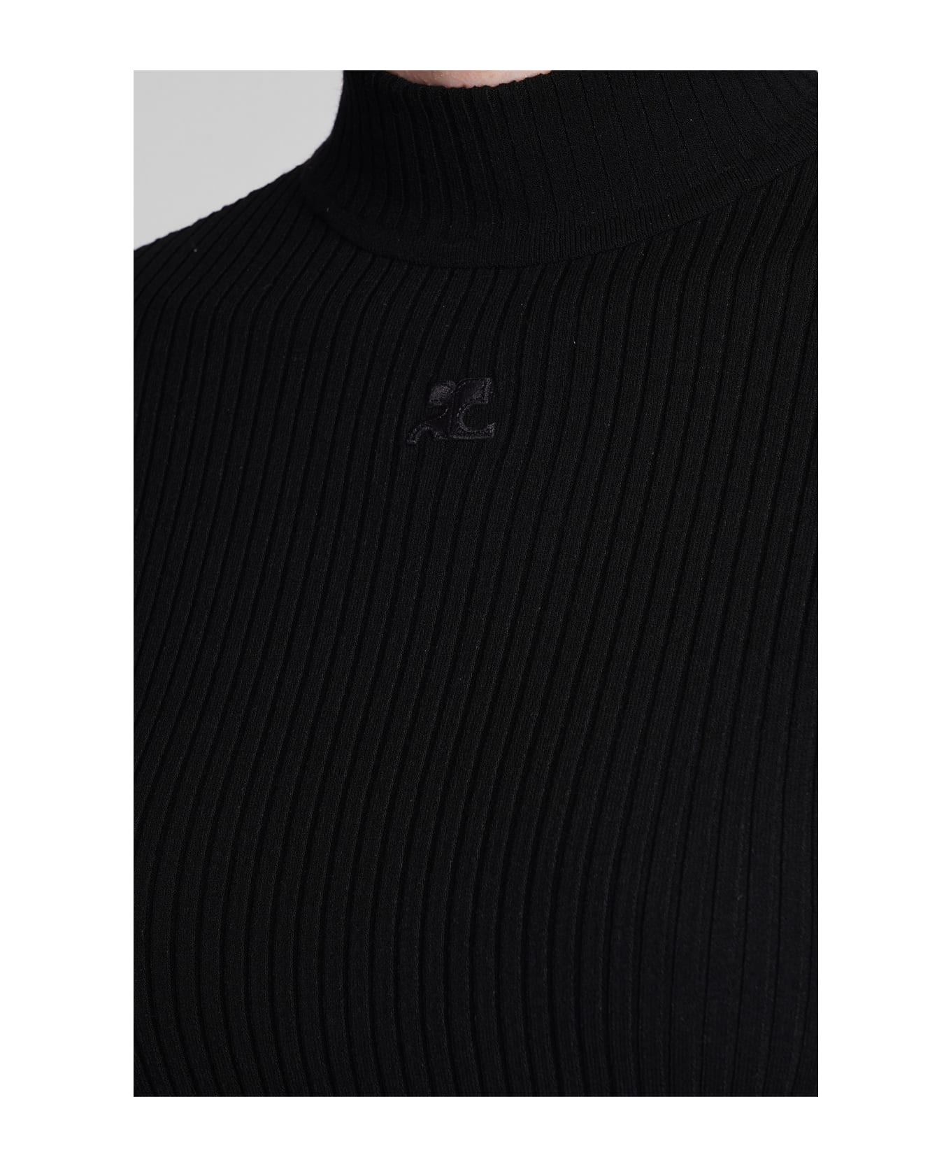 Courrèges Topwear In Black Viscose - black ニットウェア