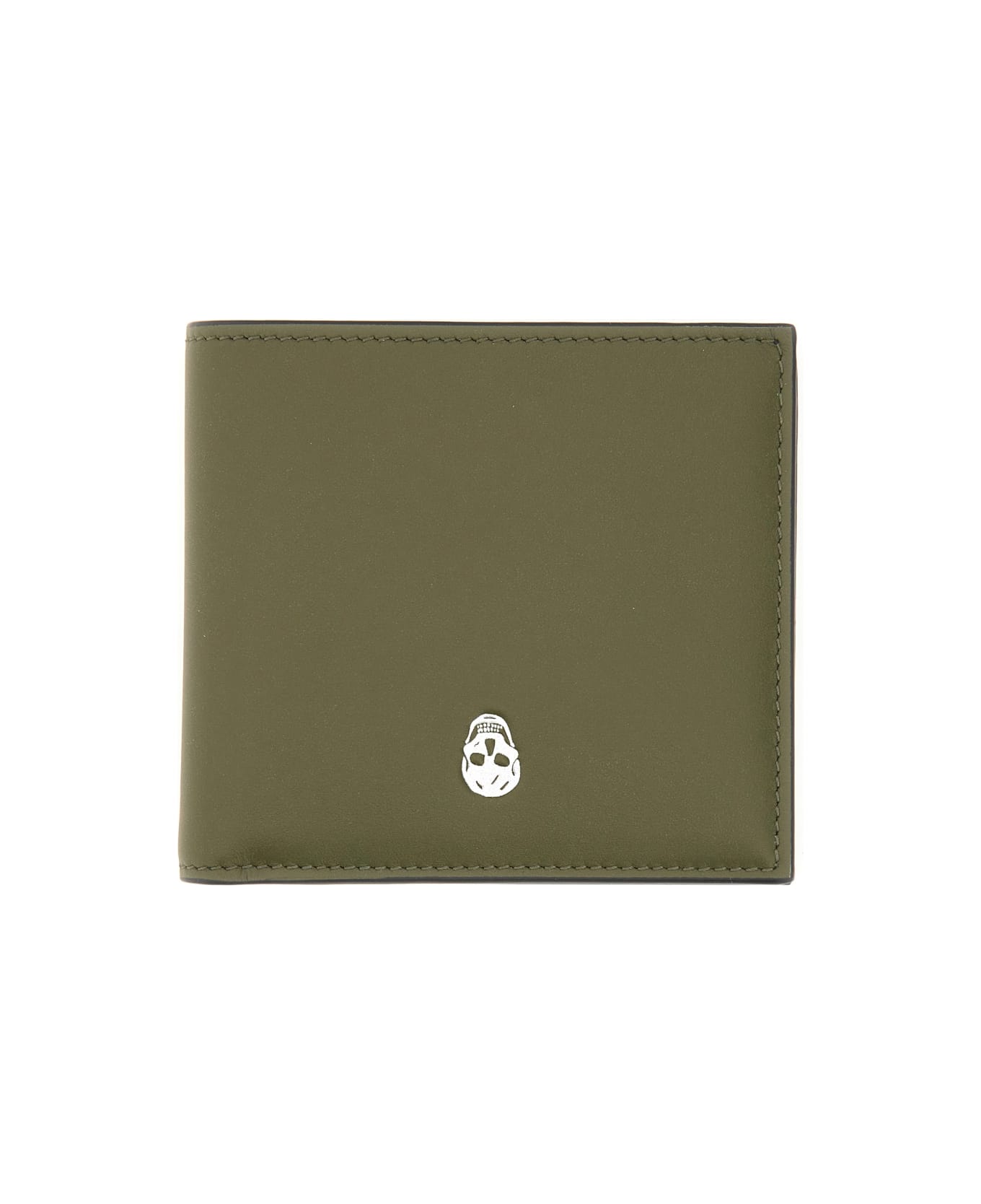 Alexander McQueen Bifold Wallet "the Skull" - BROWN