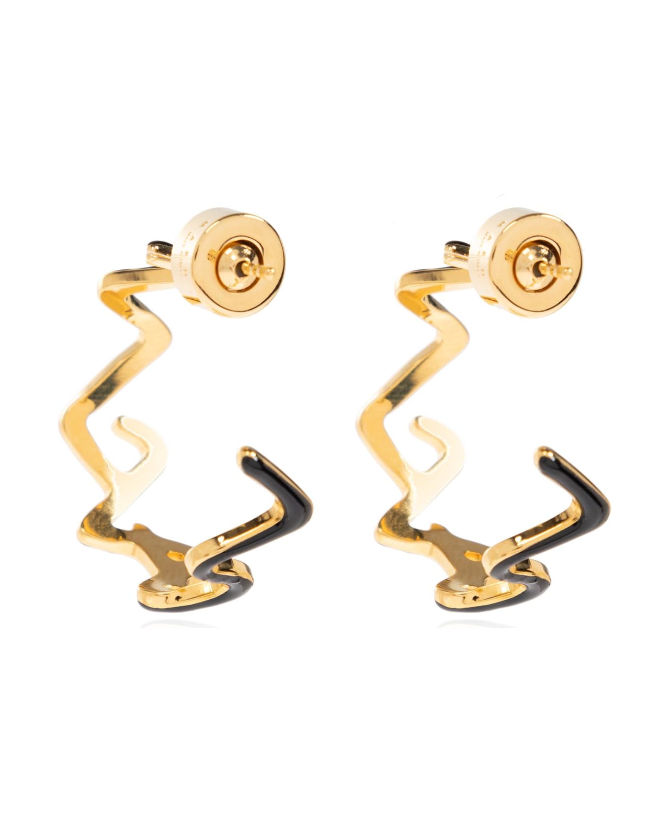 Marni Earrings With Logo - GOLD/BLACK