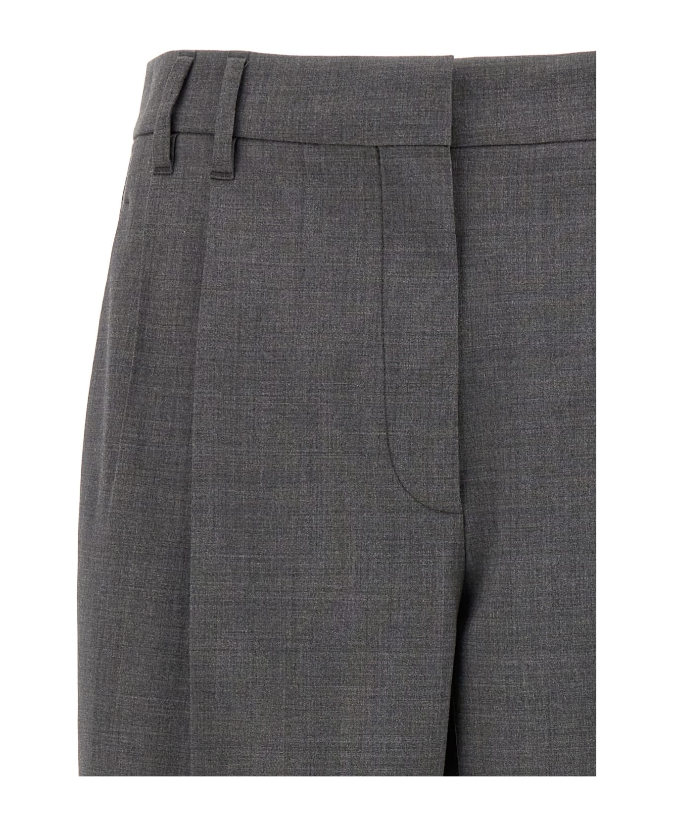 Brunello Cucinelli Pin Tuck Trousers - Gray