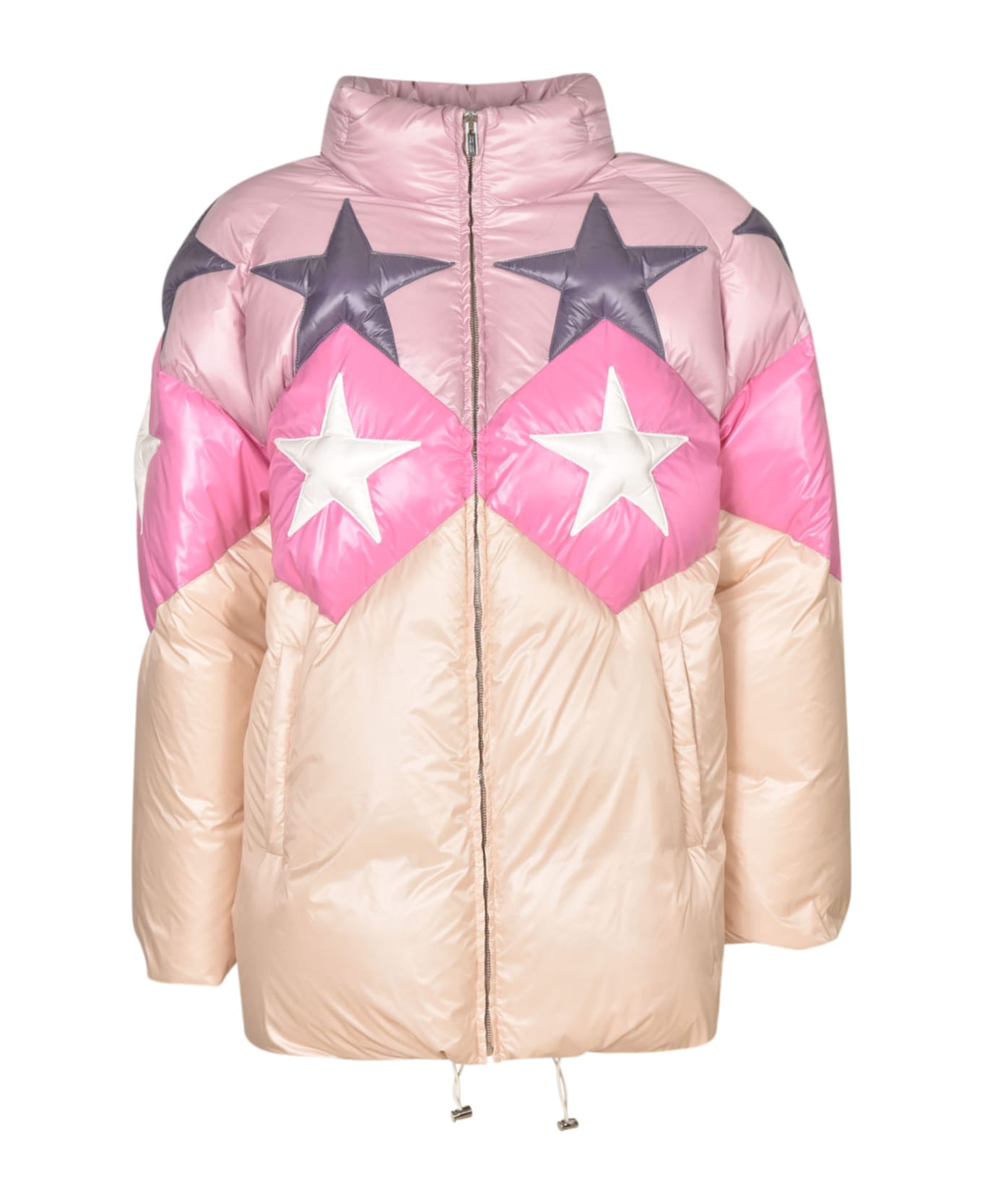 Miu Miu Star Quilted Puffer Jacket - Camel