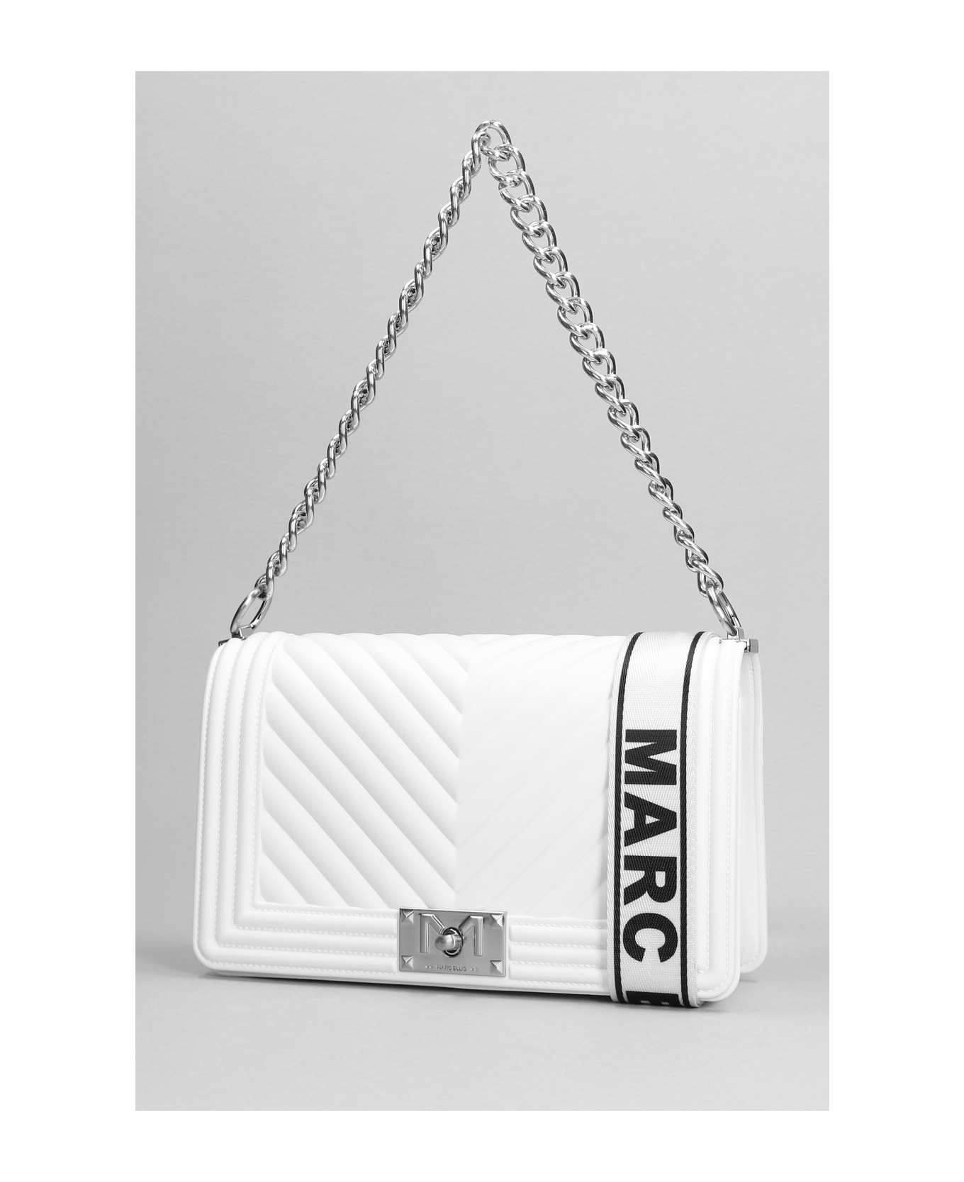 Marc Ellis Flat M Shoulder Bag In White Pvc - white