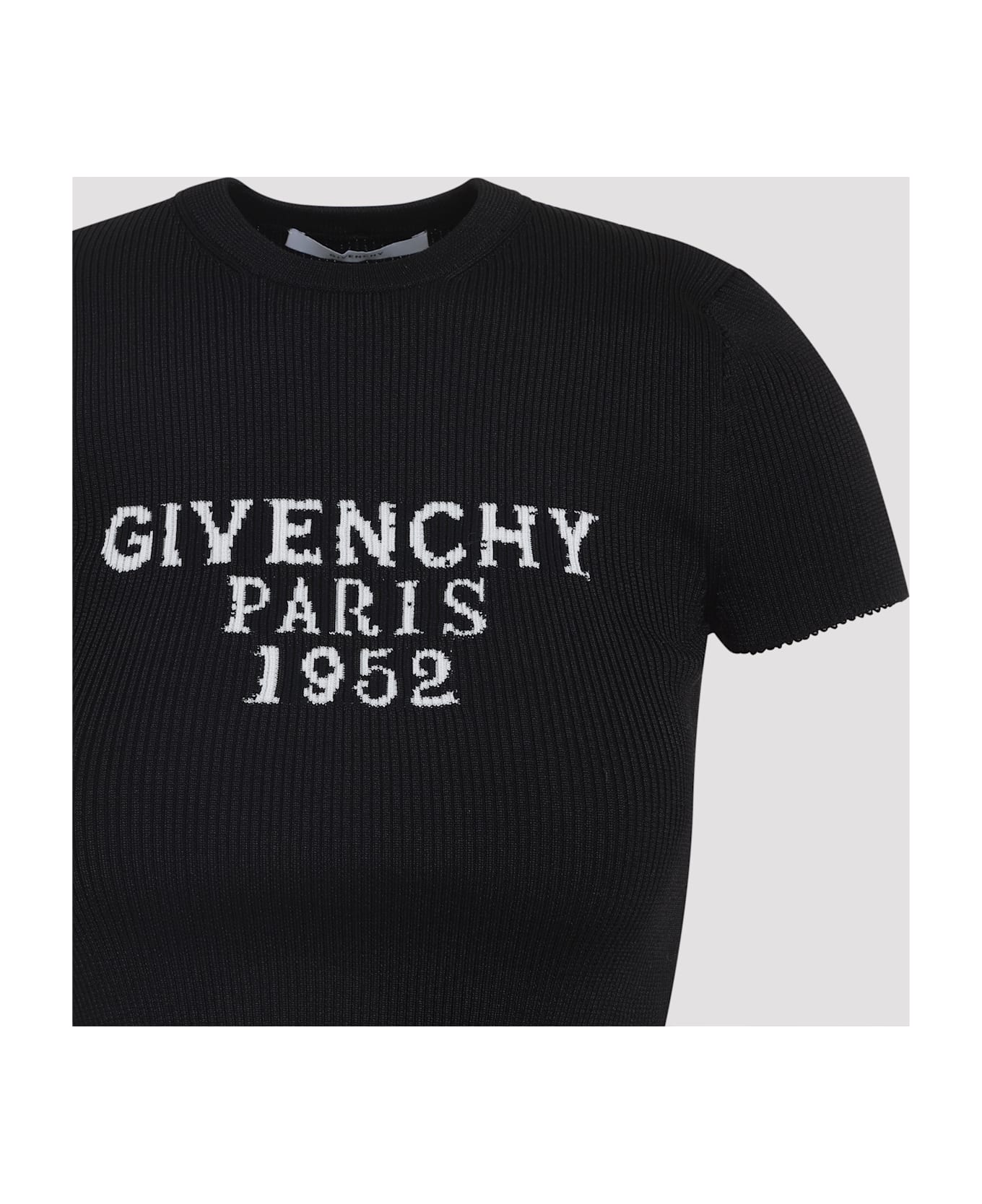 Givenchy Short Sleeves Crop Top - Black