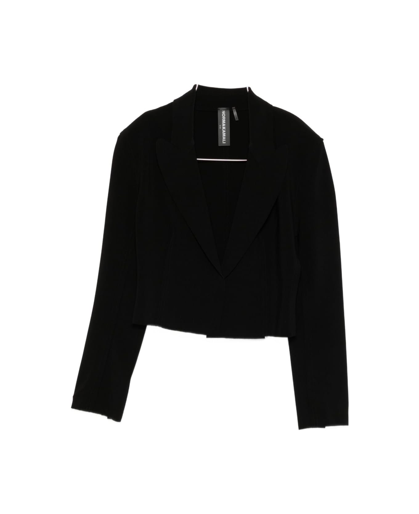 Norma Kamali Single-breasted Cropped Jacket - Black