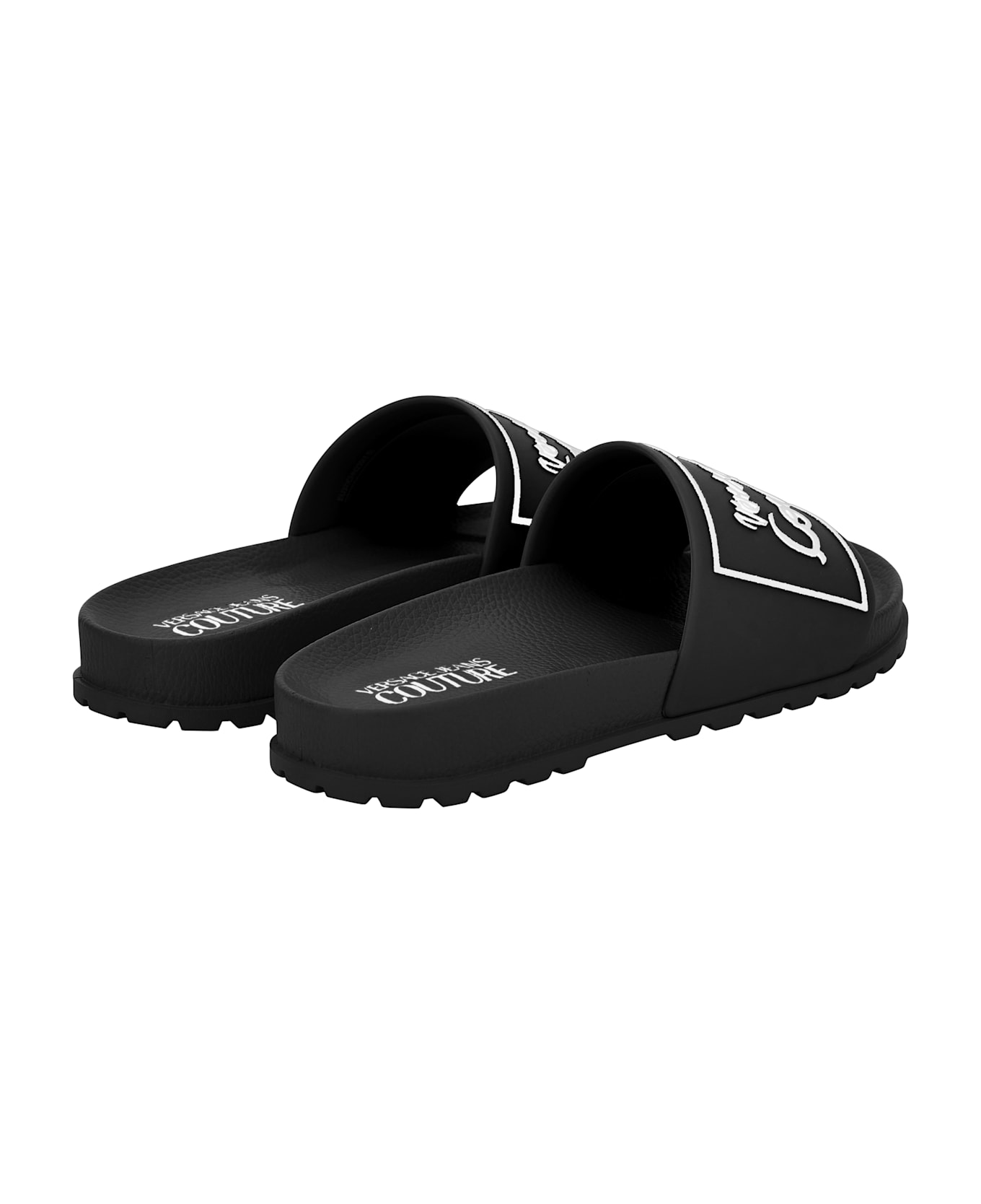 Versace Jeans Couture Pool Slides - Black