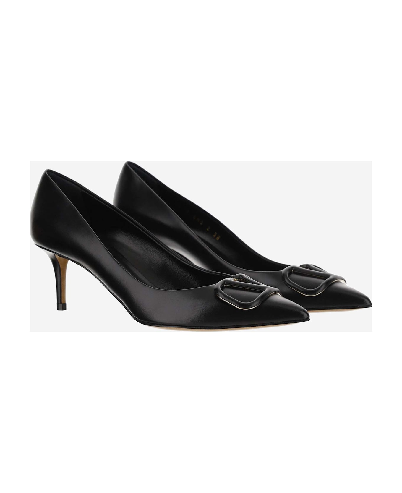 Valentino Garavani Leather Stiletto Heel - Black