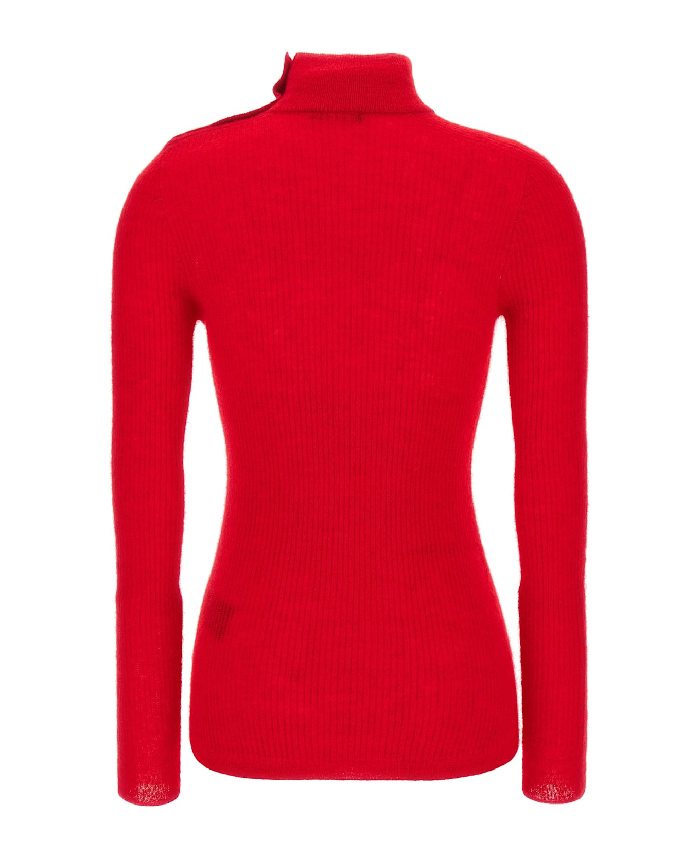 Balmain Mohair Button Sweater - Red