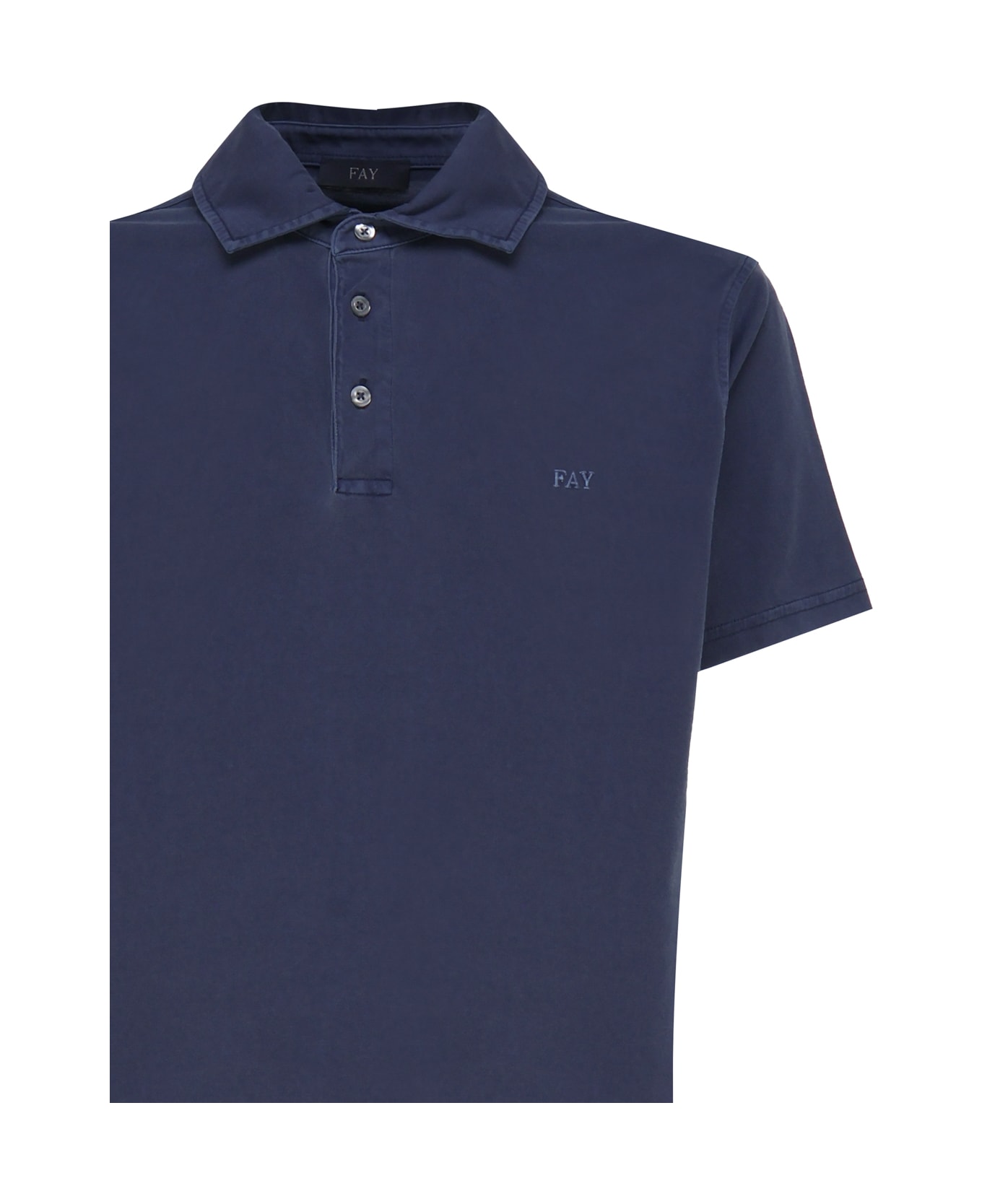 Fay Polo T-shirt In Cotton - Blu