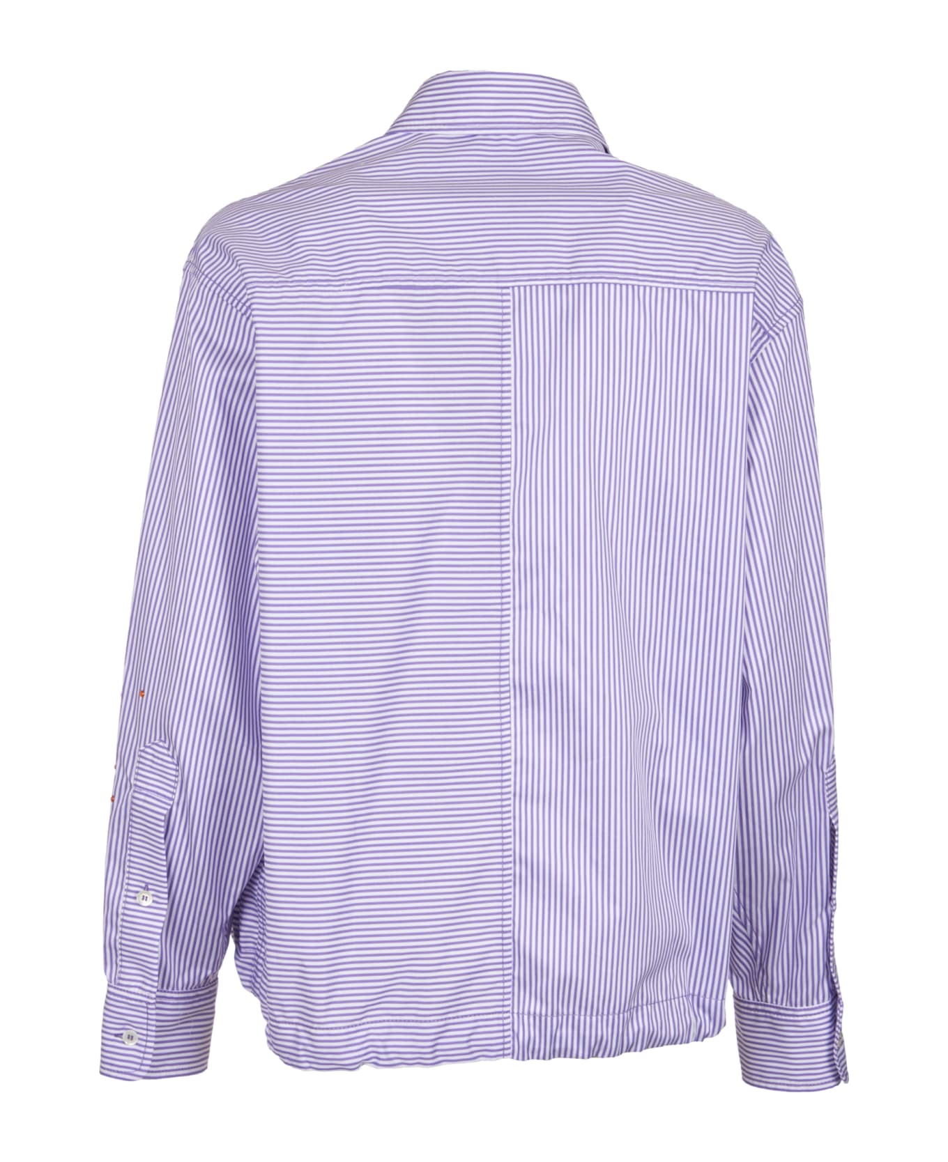 Des Phemmes Embellish Oversized Shirt - Violet/White