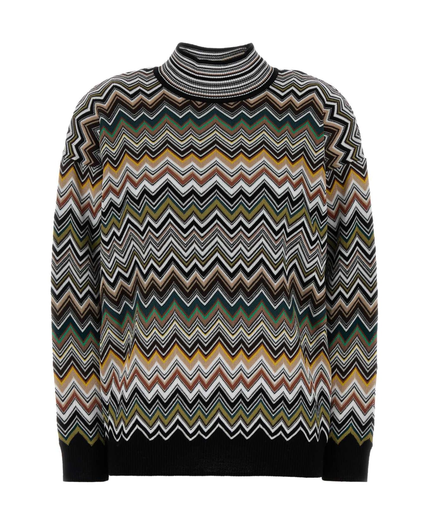 Missoni Embroidered Viscose Blend Sweater - MULTIBROWNYELLOW