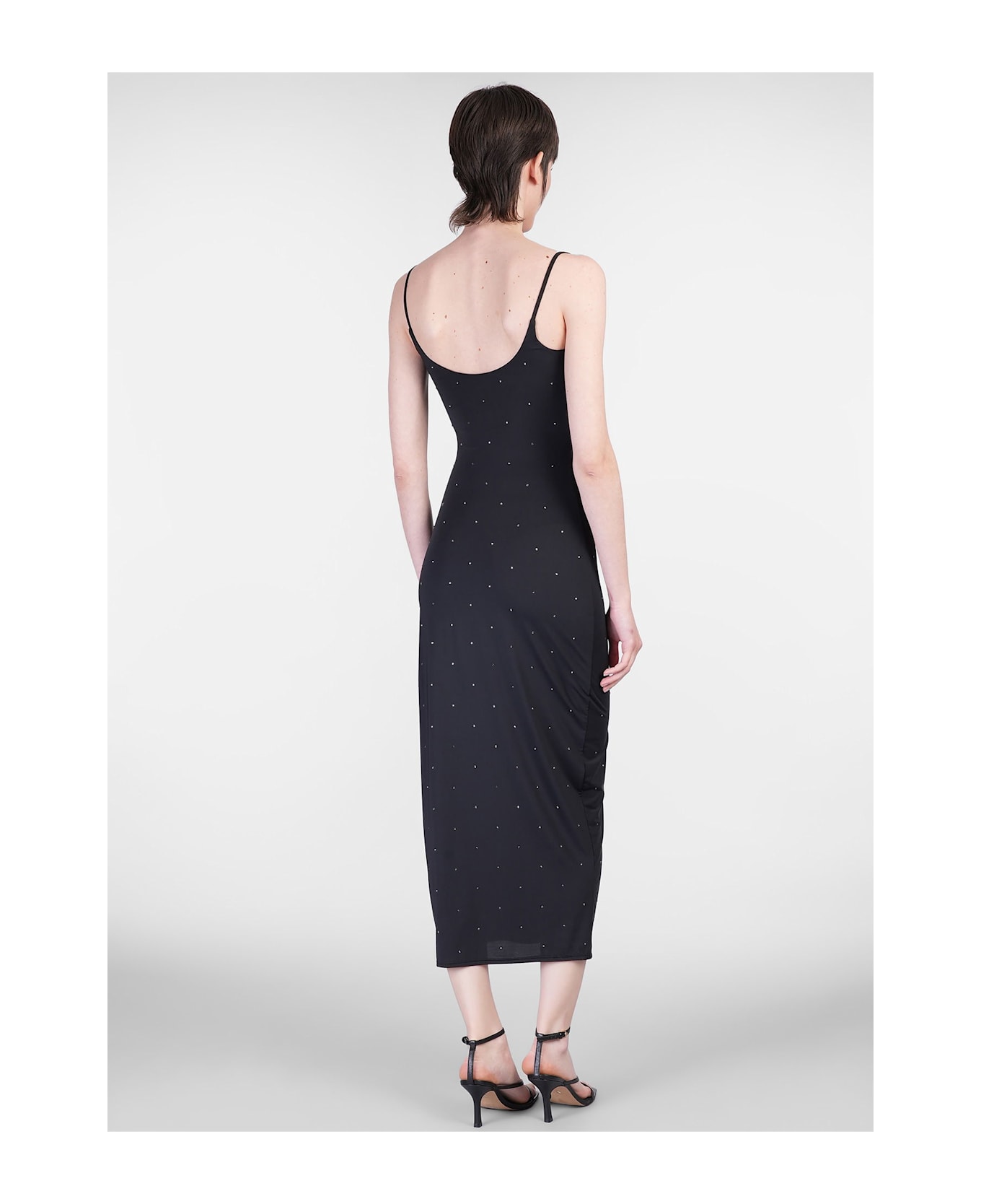 MC2 Saint Barth Evy Long Dress In Black Polyamide - black
