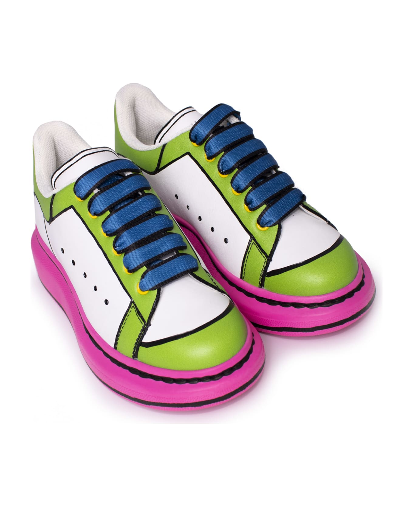 Alexander McQueen Leather Sneakers - Multicolor