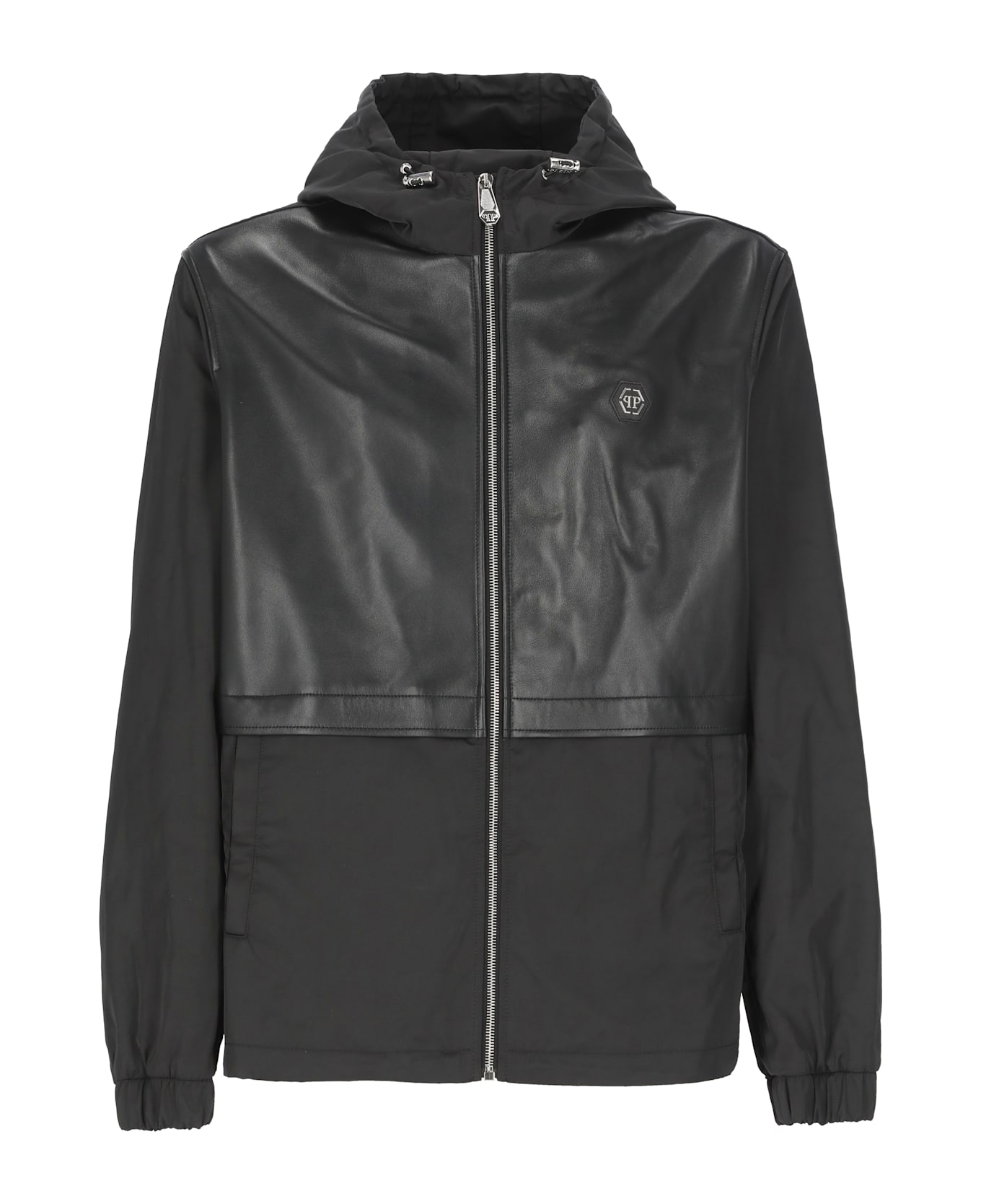 Philipp Plein Leather Jacket - Black