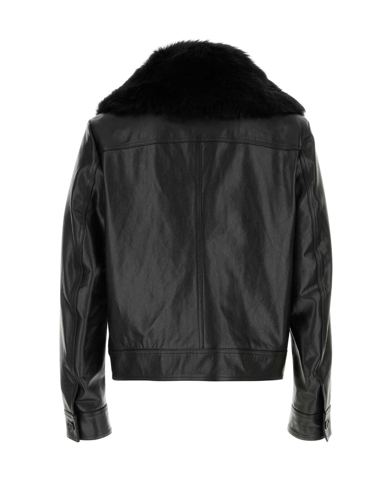 Dolce & Gabbana Black Leather Jacket - NERO