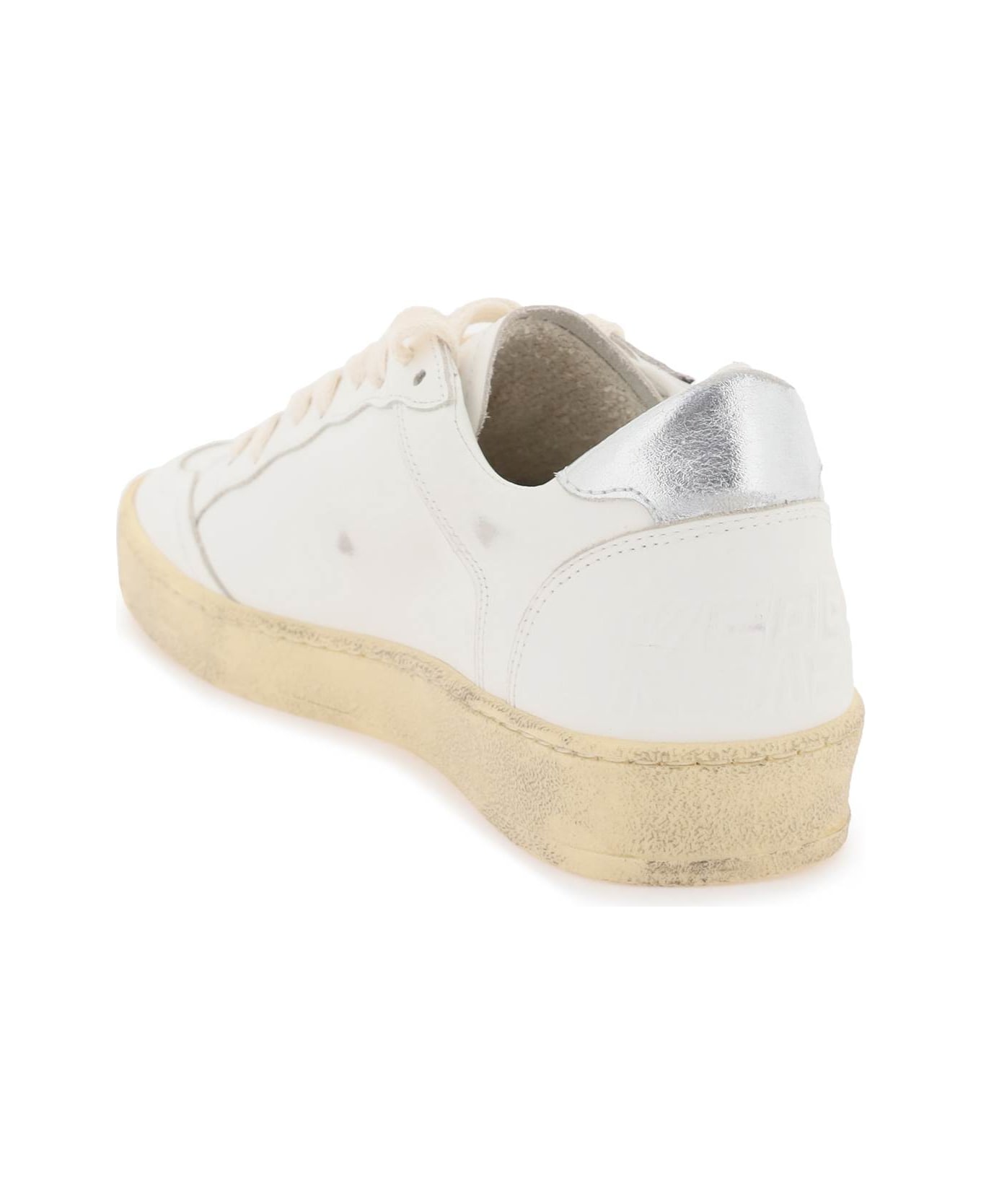 Golden Goose Leather Ball Star Sneakers - WHITE ICE SILVER (White)