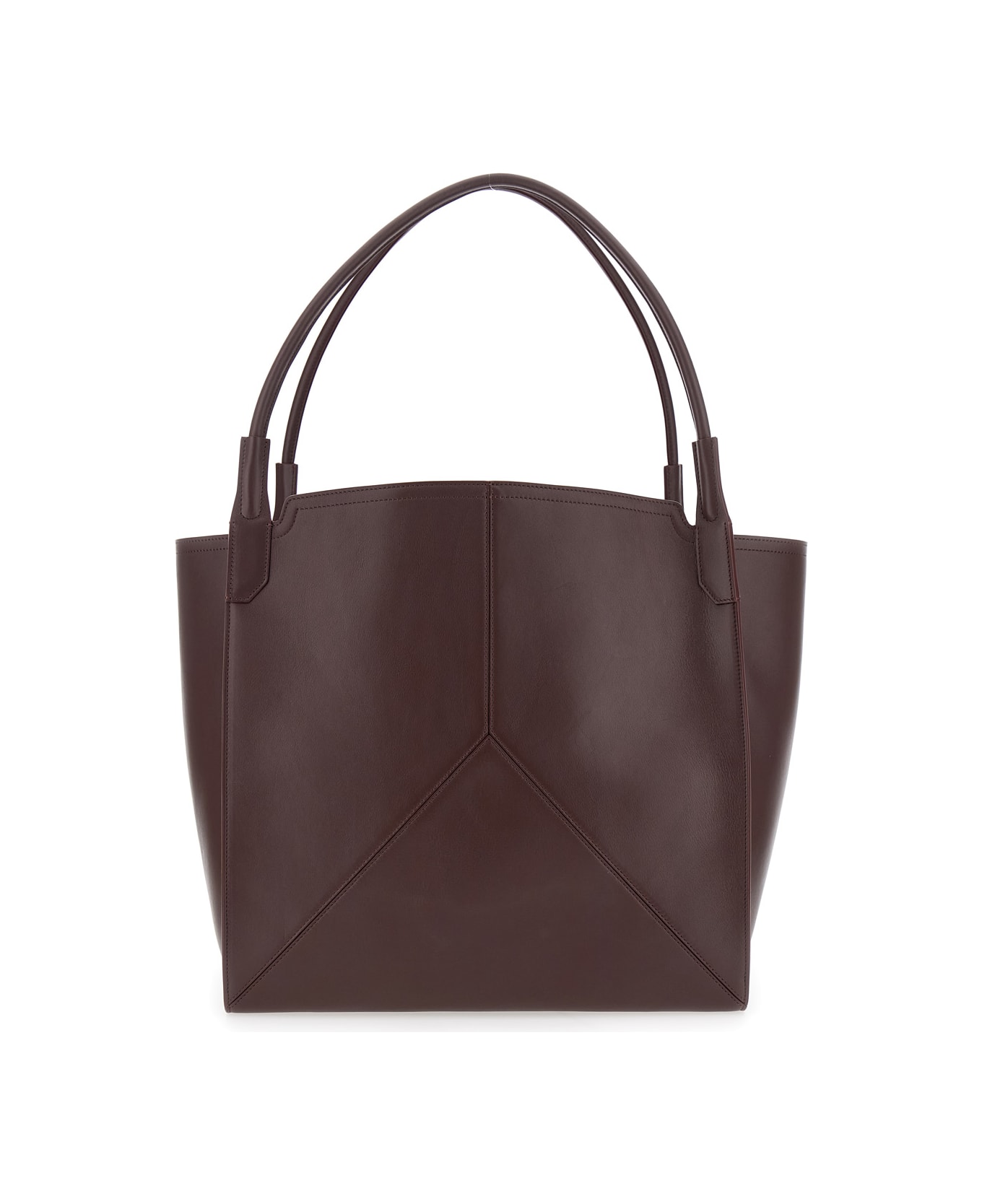 Victoria Beckham 
victoria
 Bordeaux Handbag With V Stitching On The Front And Embossed Logo Lettering On The Front In Leather Woman - Bordeaux