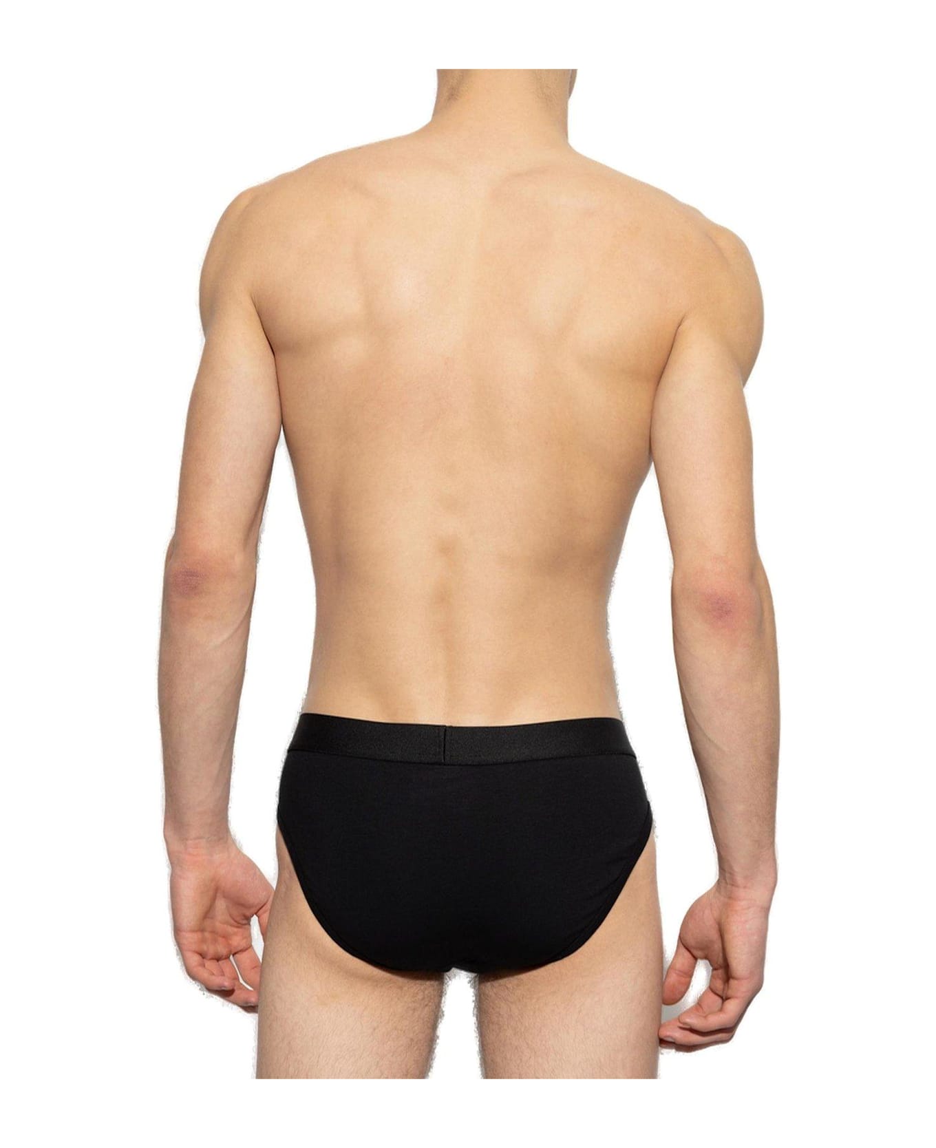 Dsquared2 Logo Waistband Two-pack Briefs - Black