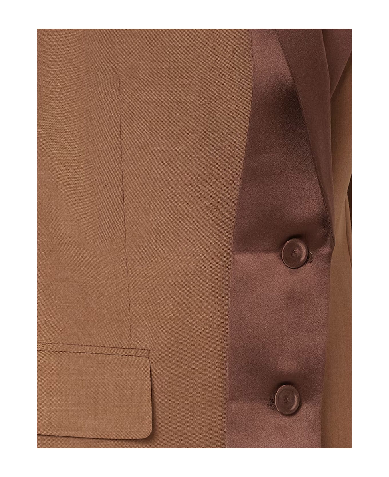 Fendi Wool And Mohair Blazer - Tobacco