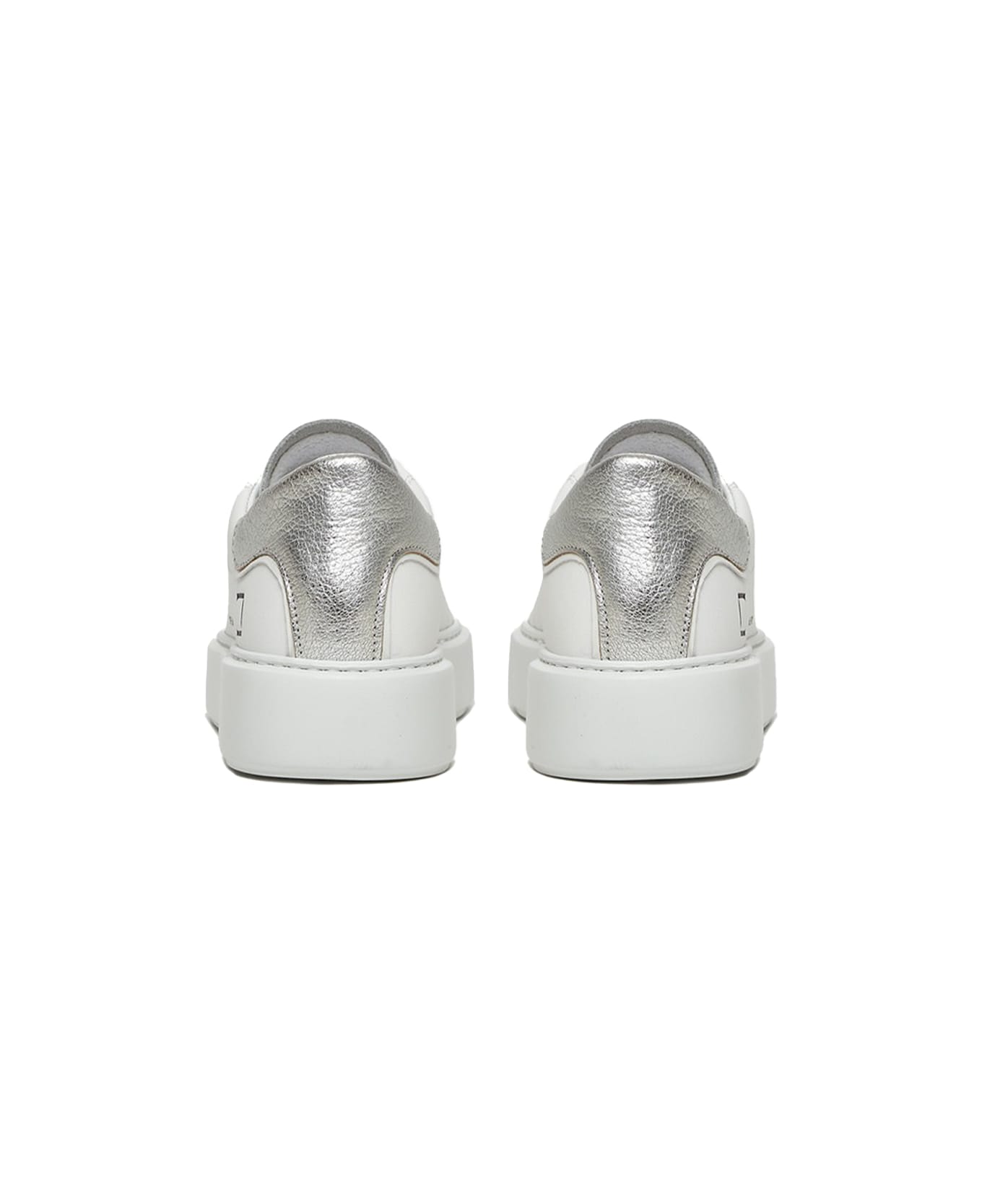 D.A.T.E. Sfera Women's Sneaker In Leather And Silver Heel スニーカー