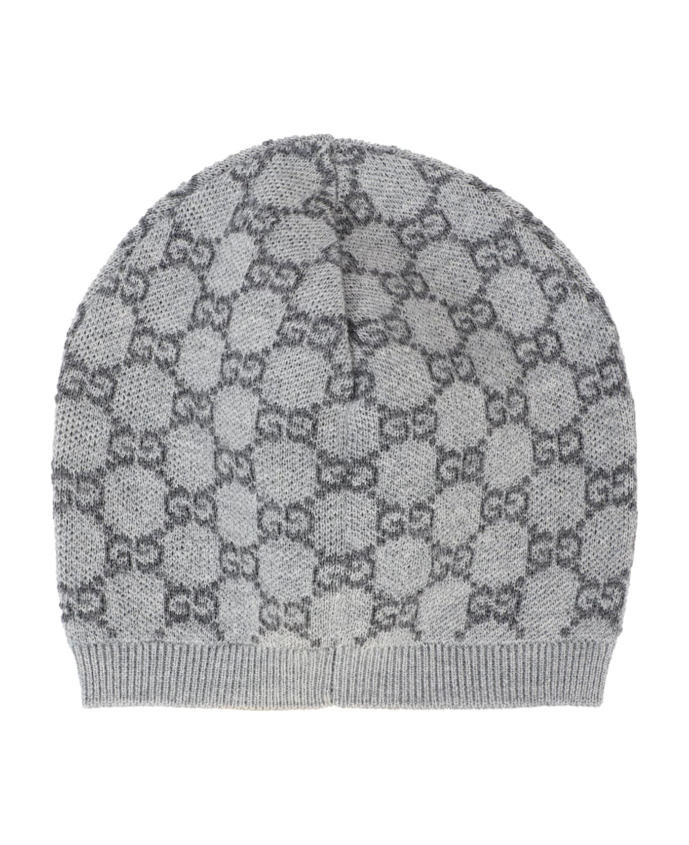 Gucci Grey Hat For Babykids With Gg Motif - Grey