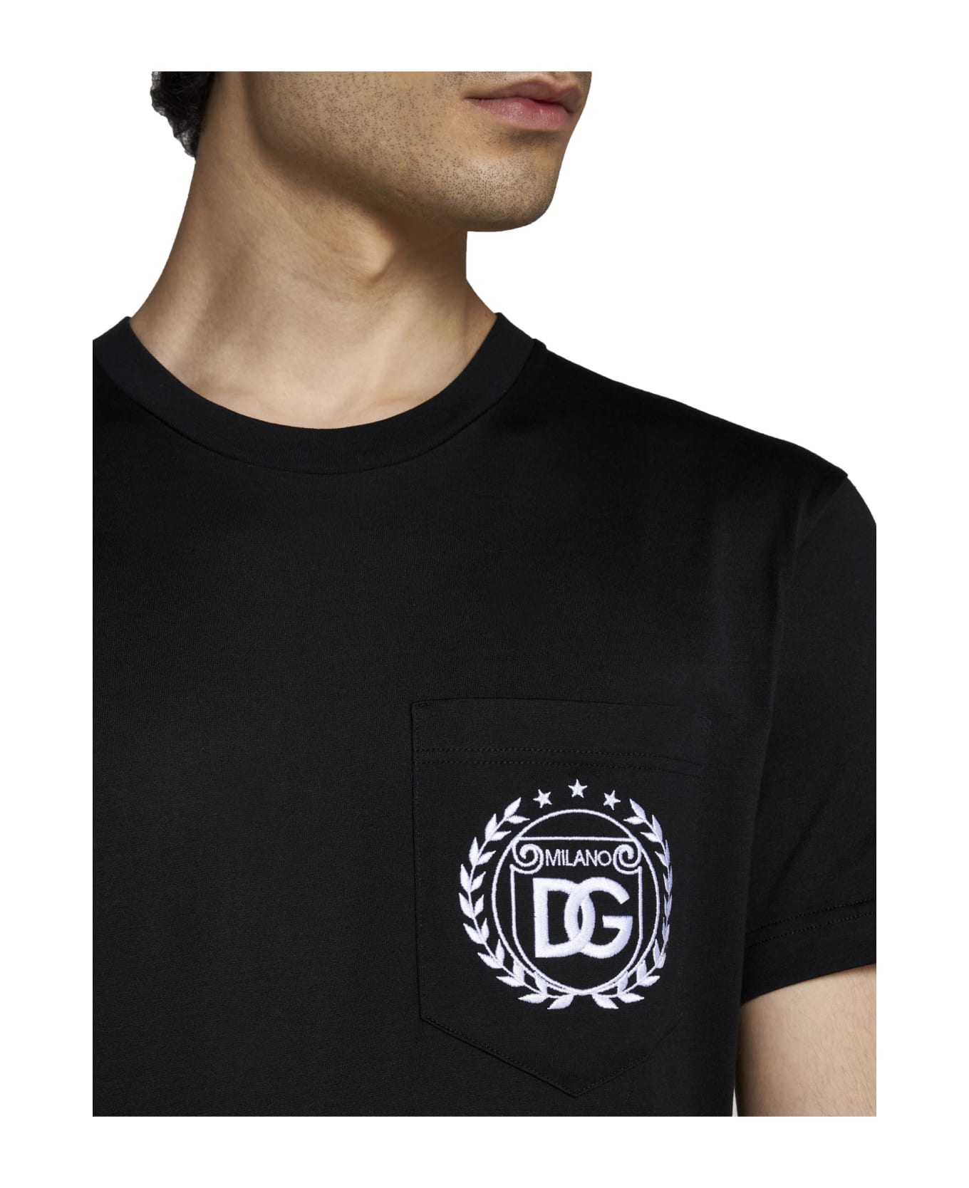Dolce & Gabbana Cotton Crew-neck T-shirt - black