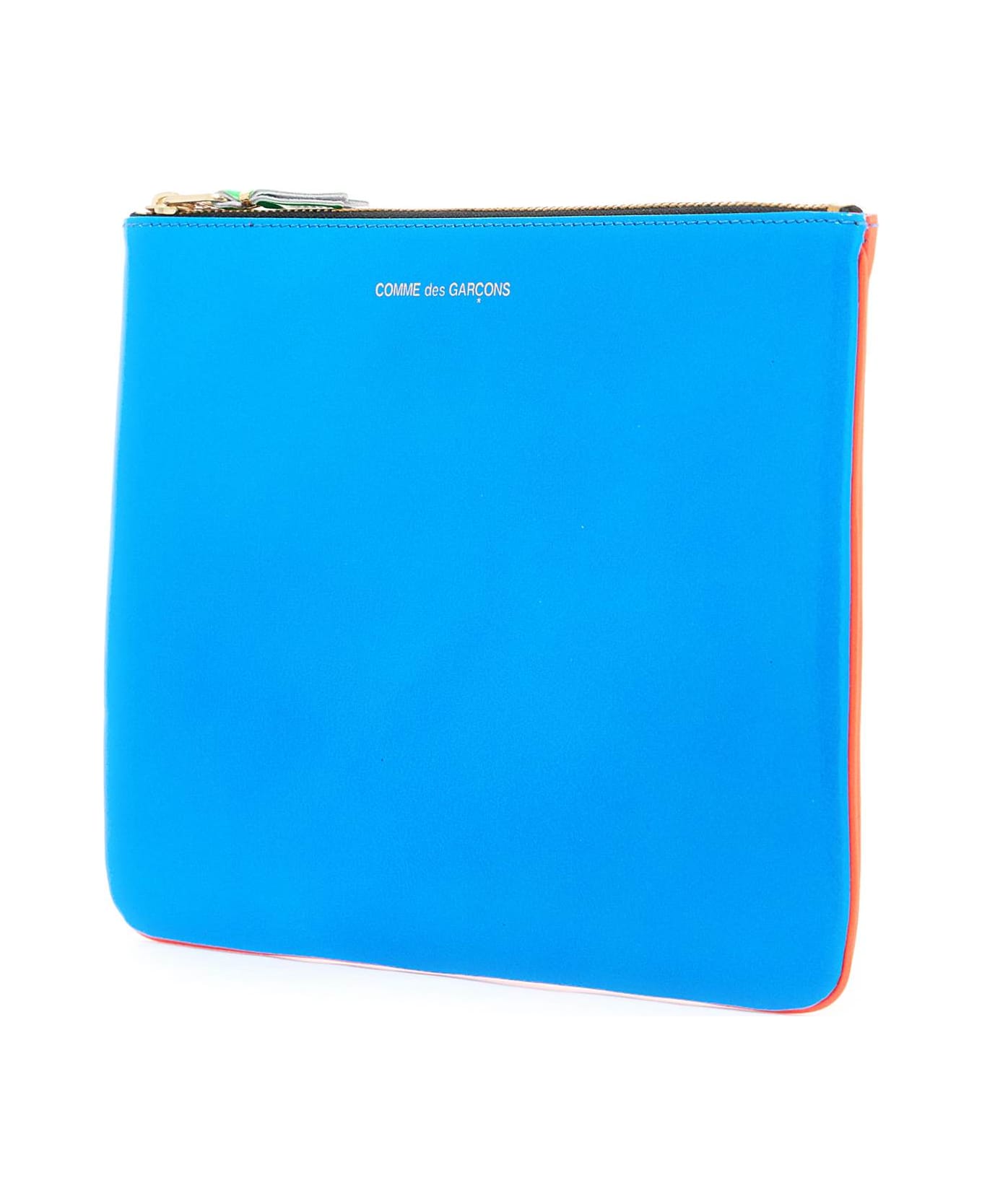 Comme des Garçons Wallet Super Fluo Pouch - ORANGE BLUE (Blue)